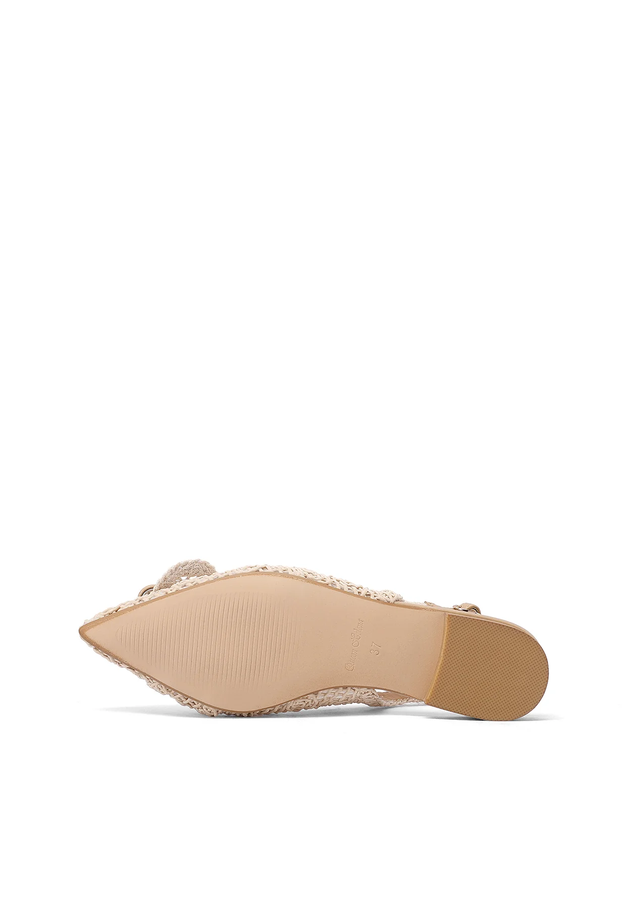 Ballerina slingback ricamata con dettaglio fibbia ZM9997 - Image 5