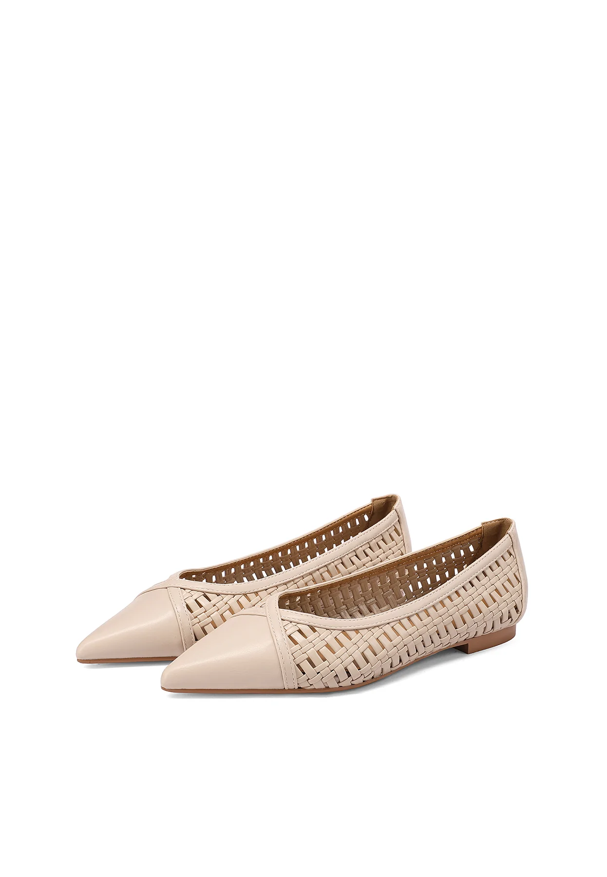 Ballerine a punta con intreccio a maglia eleganti ZM11008 - Image 12