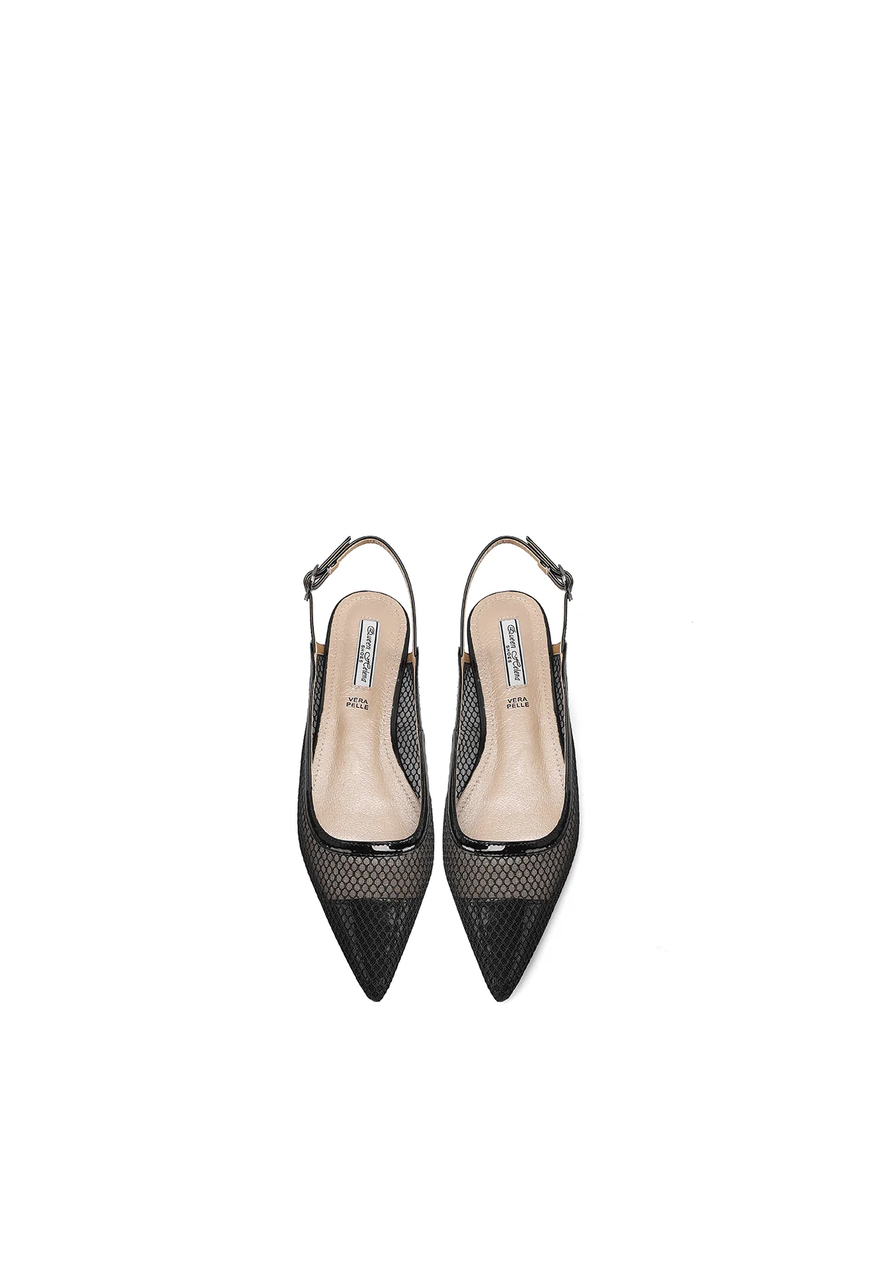Ballerina slingback a rete con punta affusolata ZM9969 - Image 5