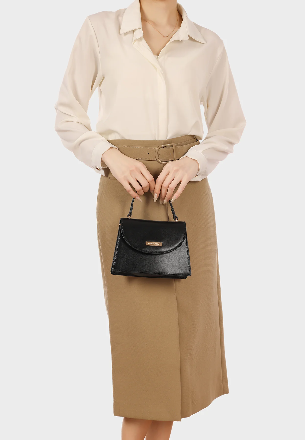 Borsa pochette elegante con manico e catena 7045 - Image 19