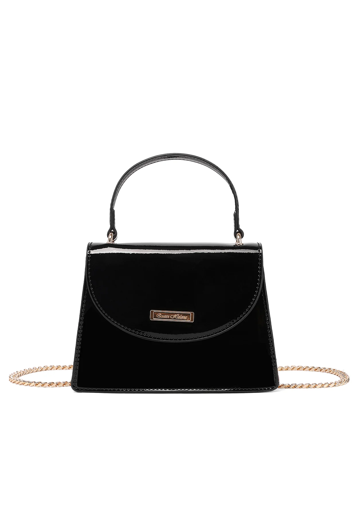 Borsa pochette elegante con manico e catena 7045 - Image 2