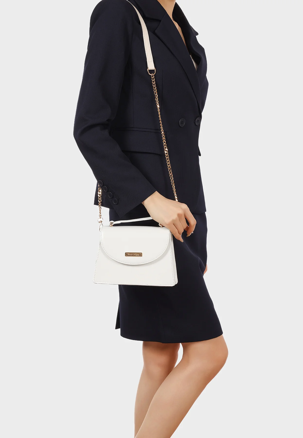 Borsa pochette elegante con manico e catena 7045 - Image 25