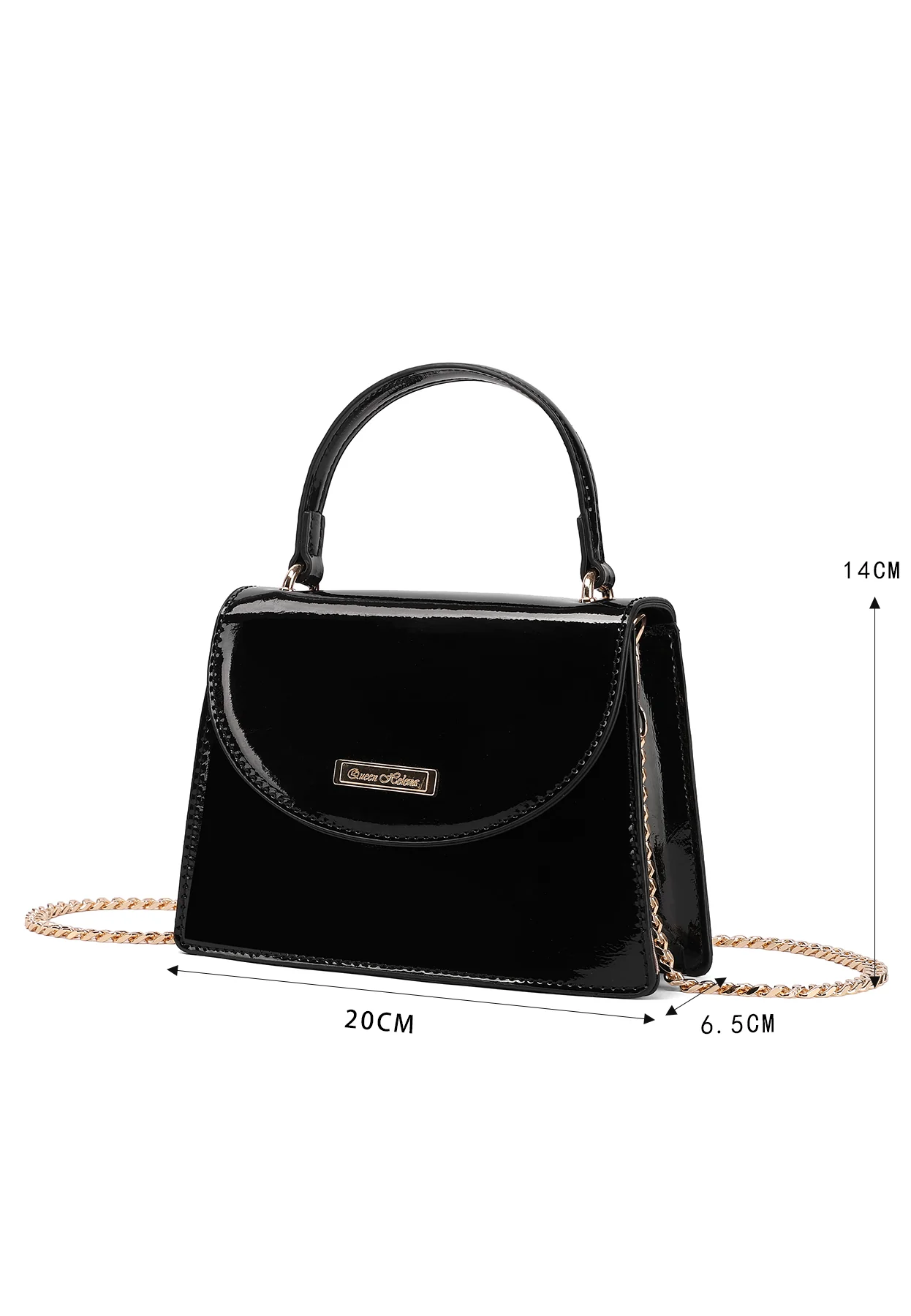 Borsa pochette elegante con manico e catena 7045 - Image 4