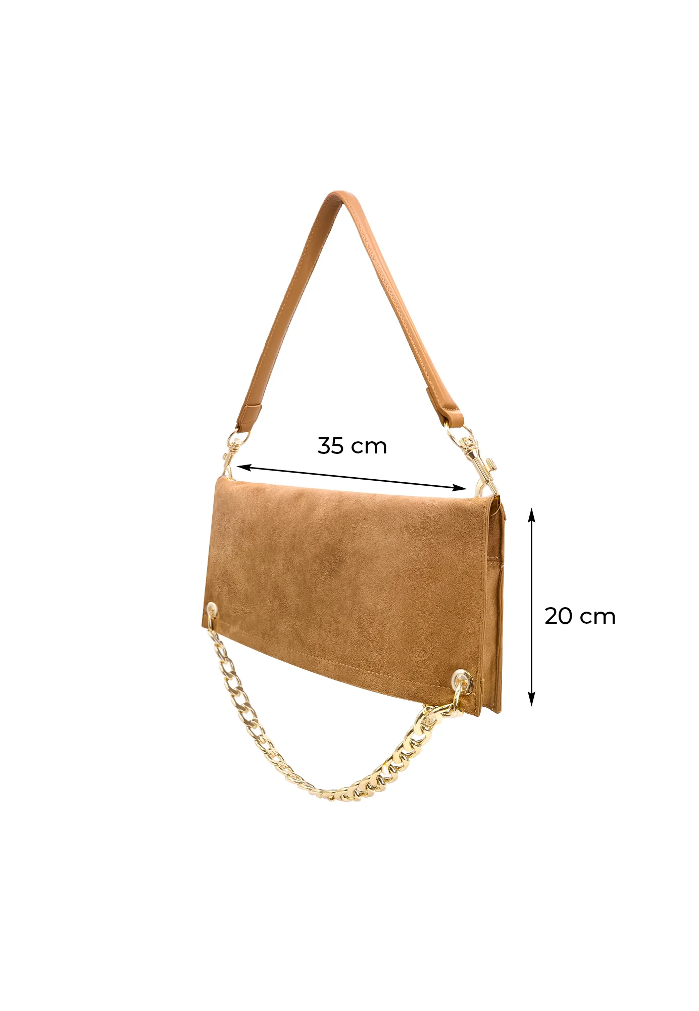 Borsa donna a tracolla in camoscio con catena LW193 - Image 13