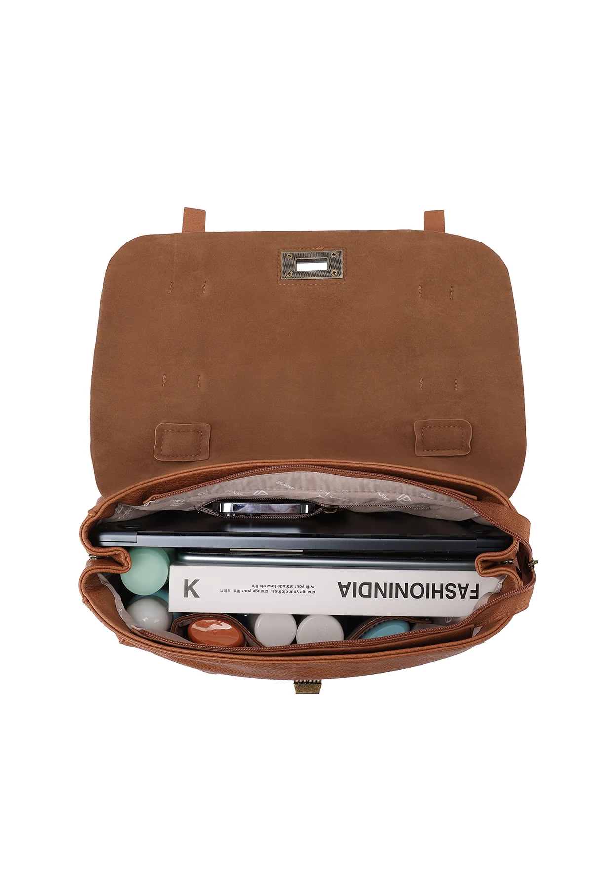 Borsa stile college in ecopelle e camoscio M1054 - Image 12