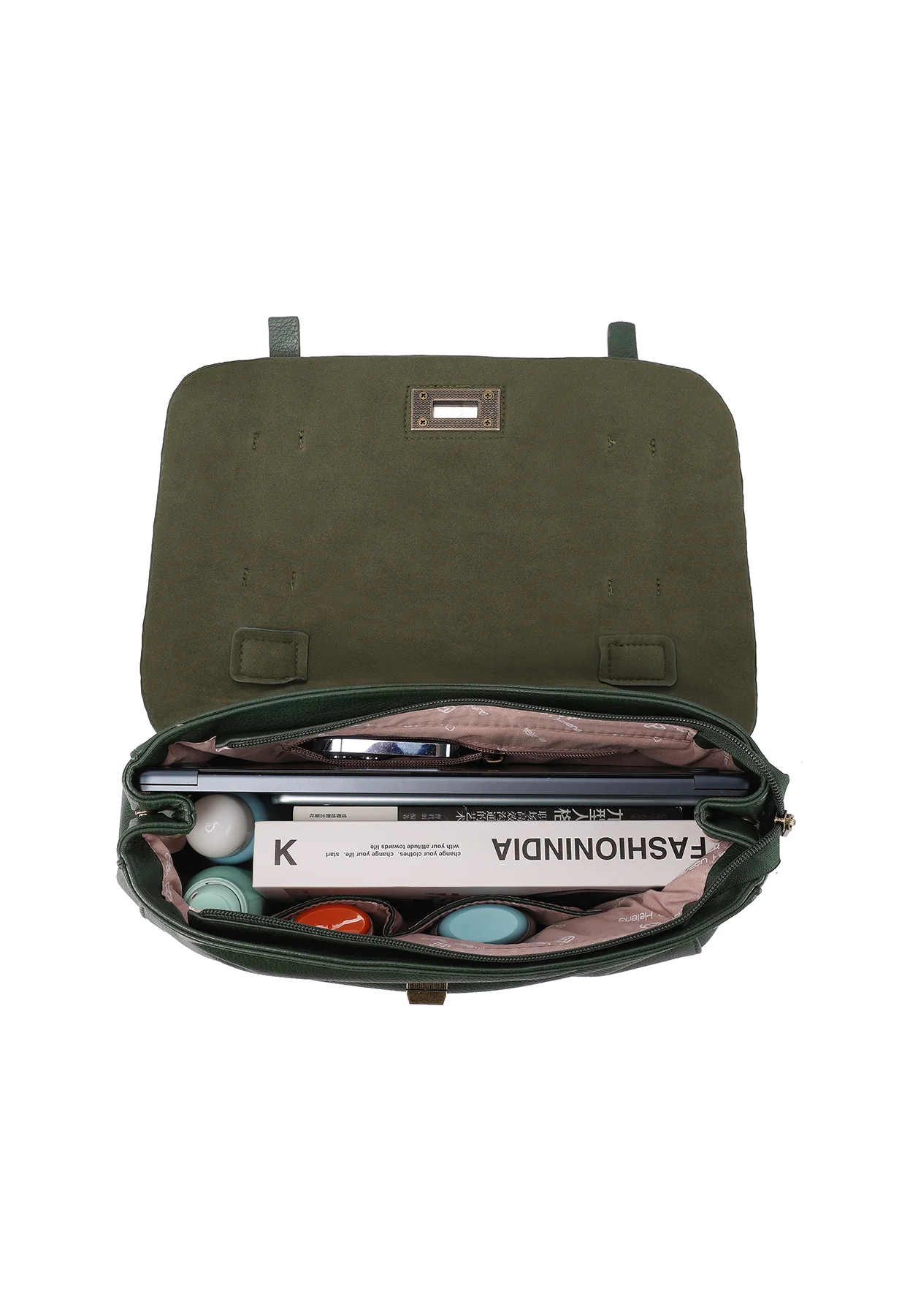Borsa stile college in ecopelle e camoscio M1054 - Image 24