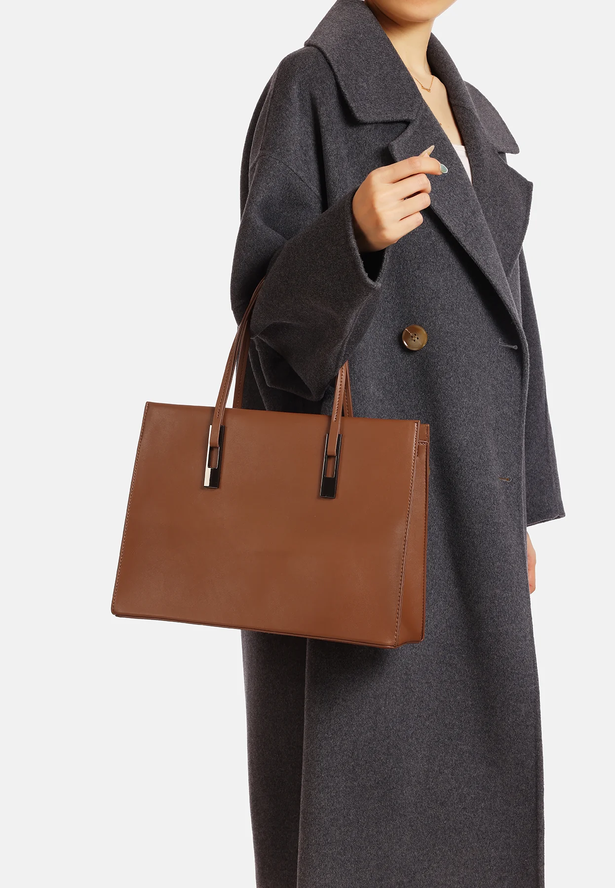 Borsa in ecopelle con manici M1063