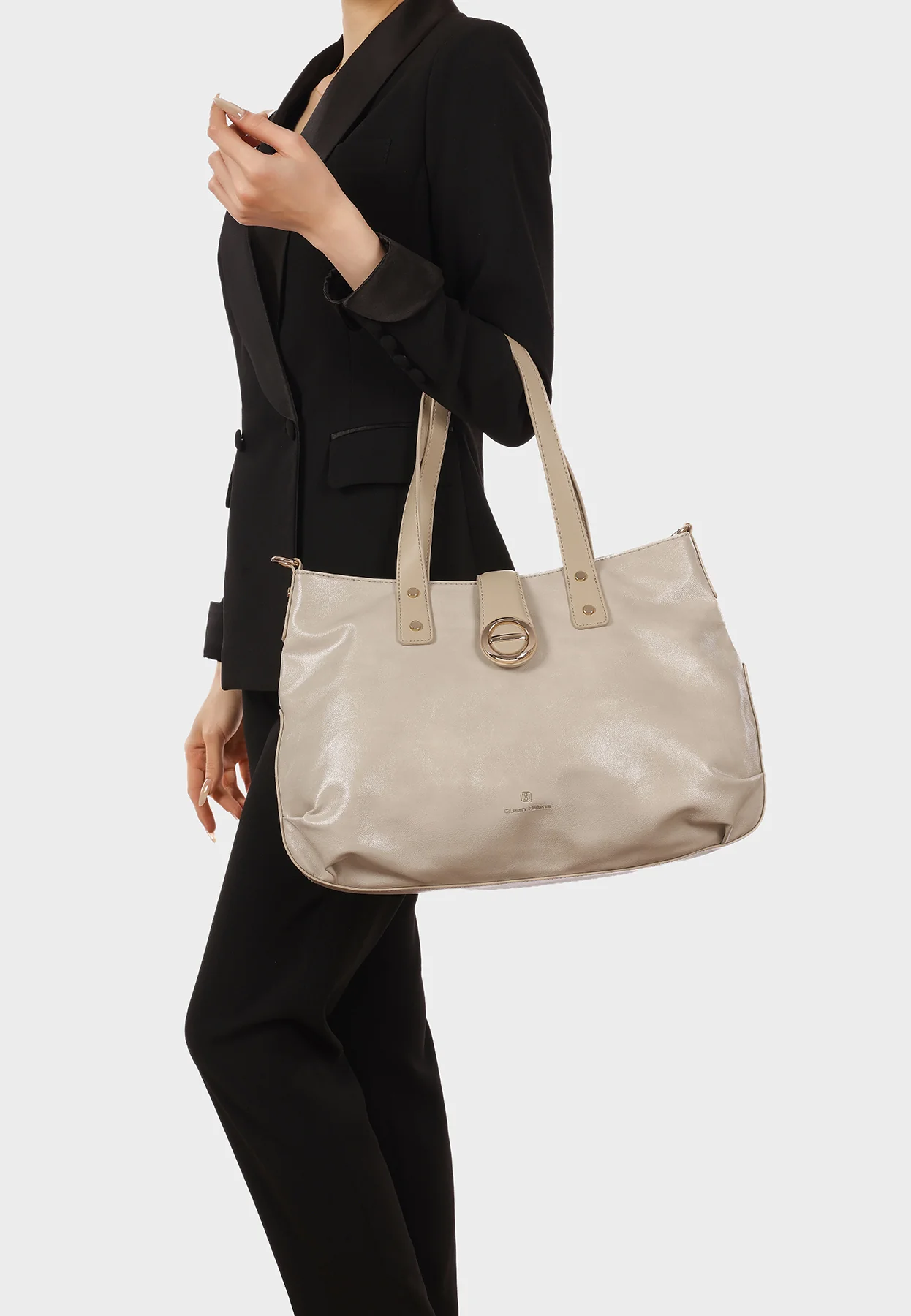 Borsa shopper elegante con manici e tracolla M1100 - Image 6