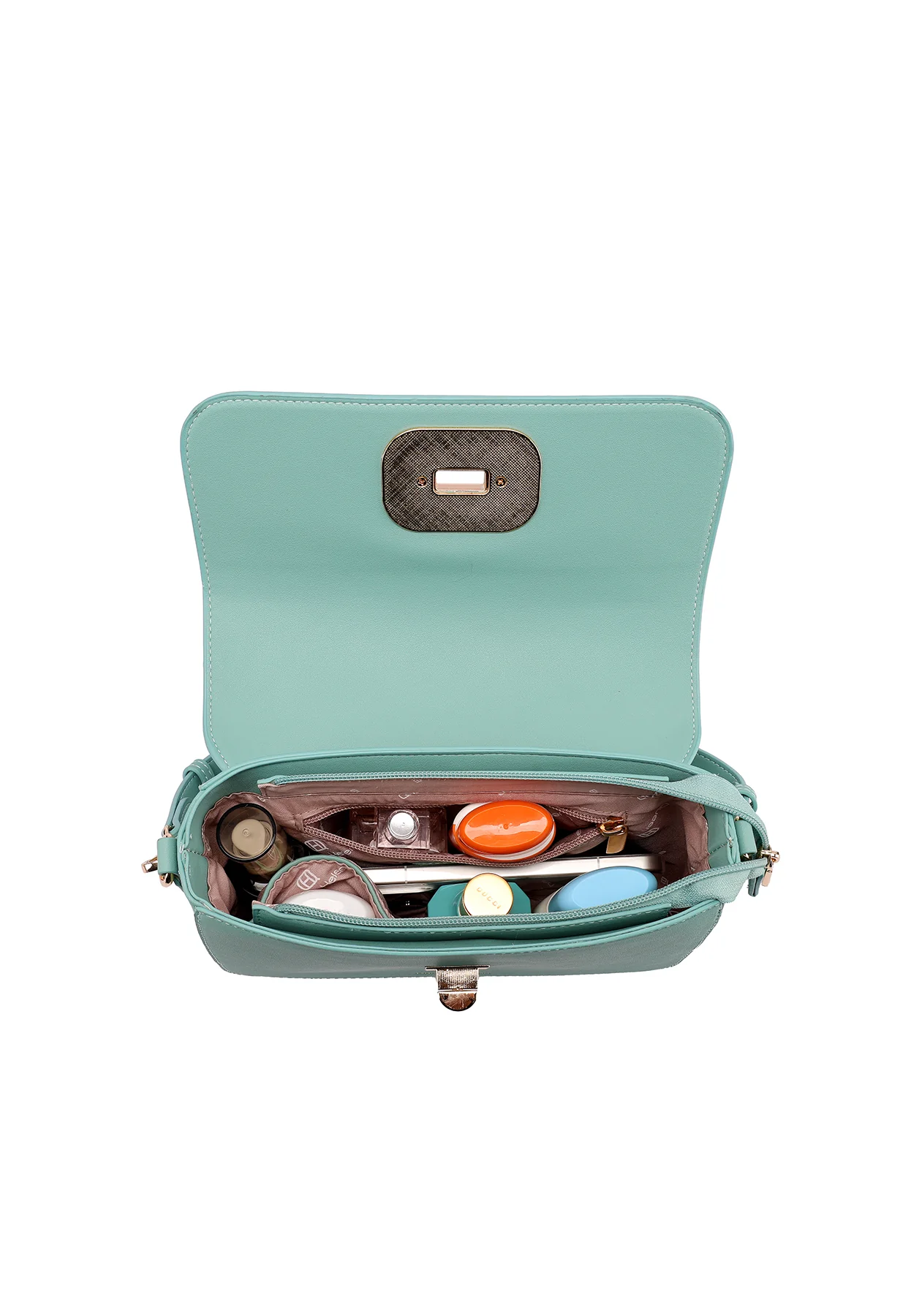 Borsa a spalla con fibbia decorativa e tracolla M1106 - Image 12