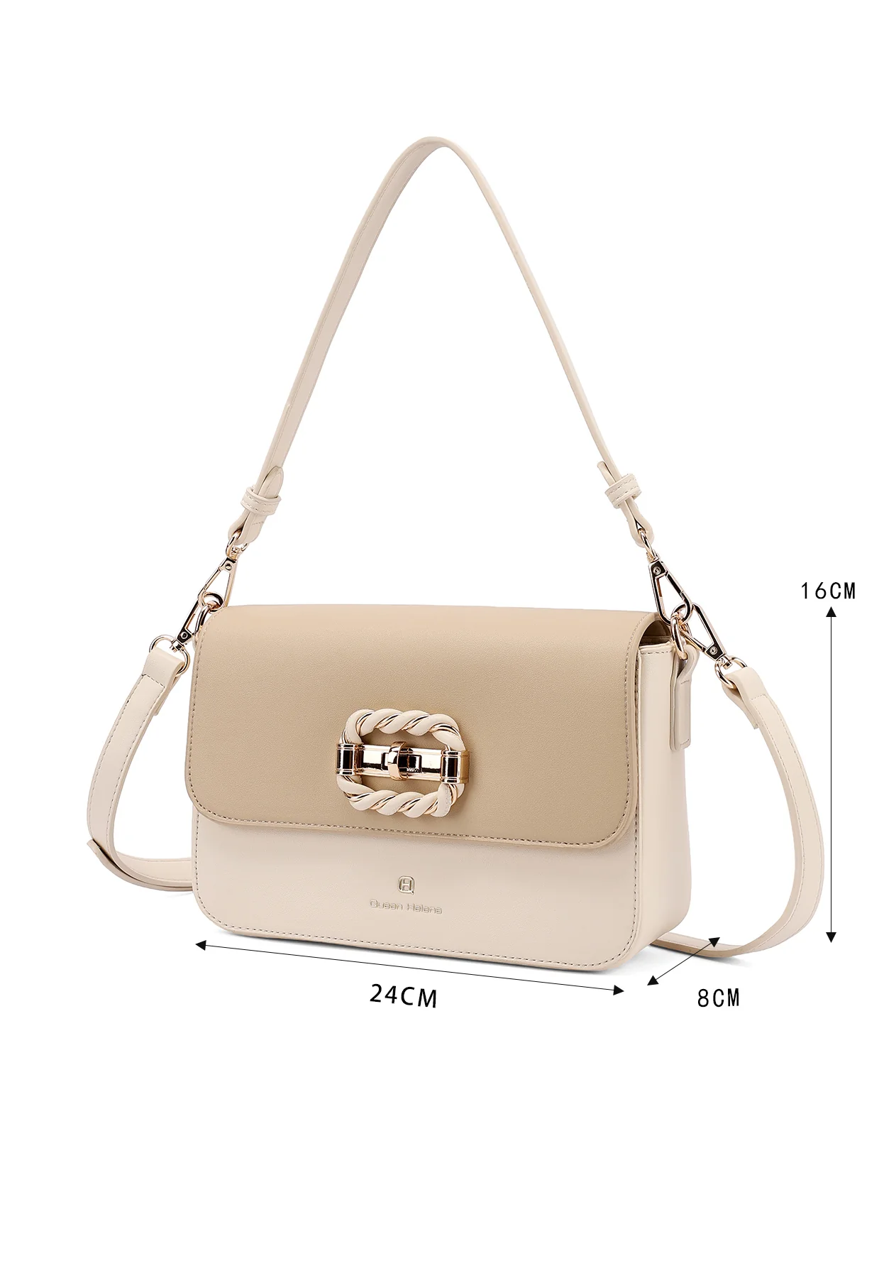 Borsa a spalla con fibbia decorativa e tracolla M1106 - Image 16