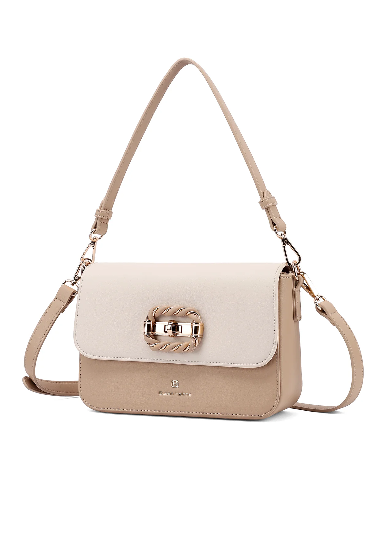Borsa a spalla con fibbia decorativa e tracolla M1106 - Image 3