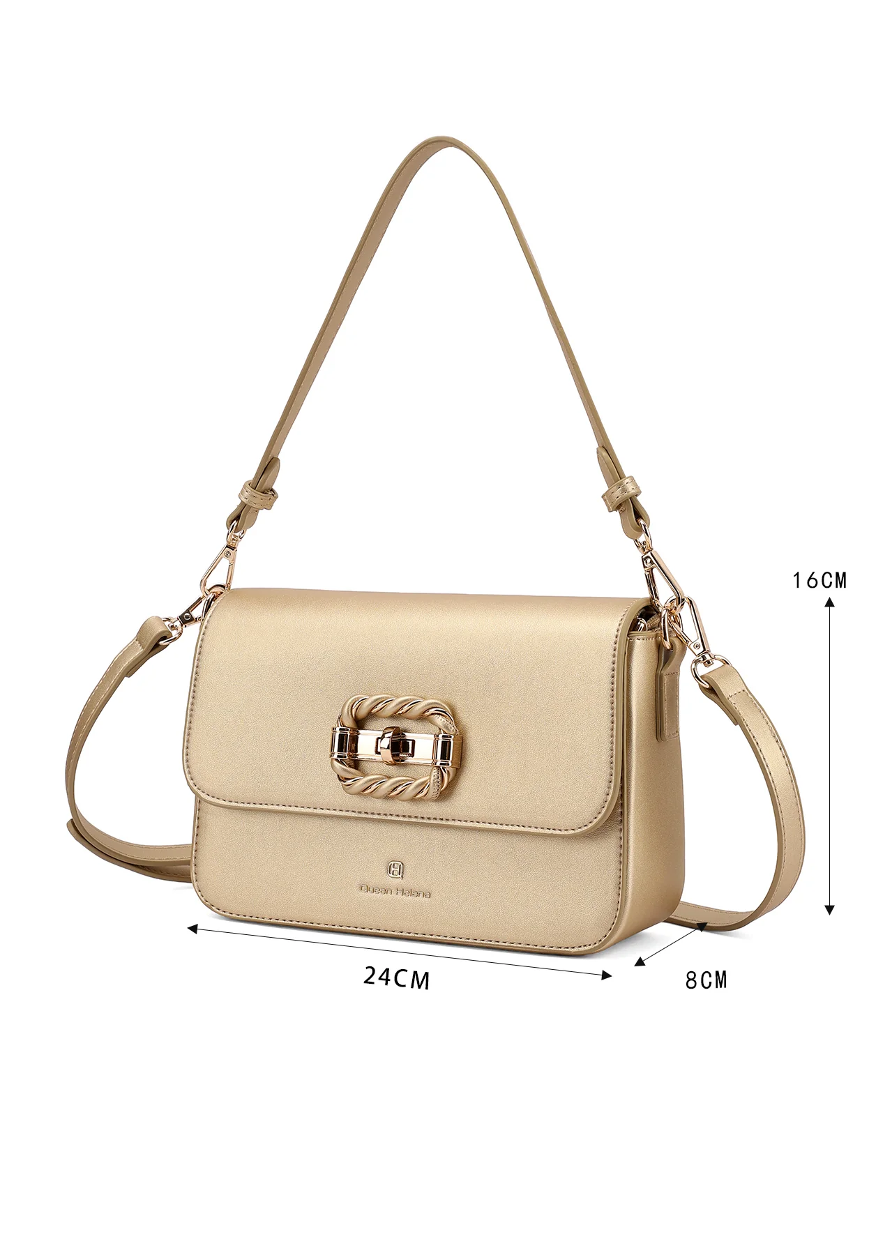 Borsa a spalla con fibbia decorativa e tracolla M1106 - Image 34