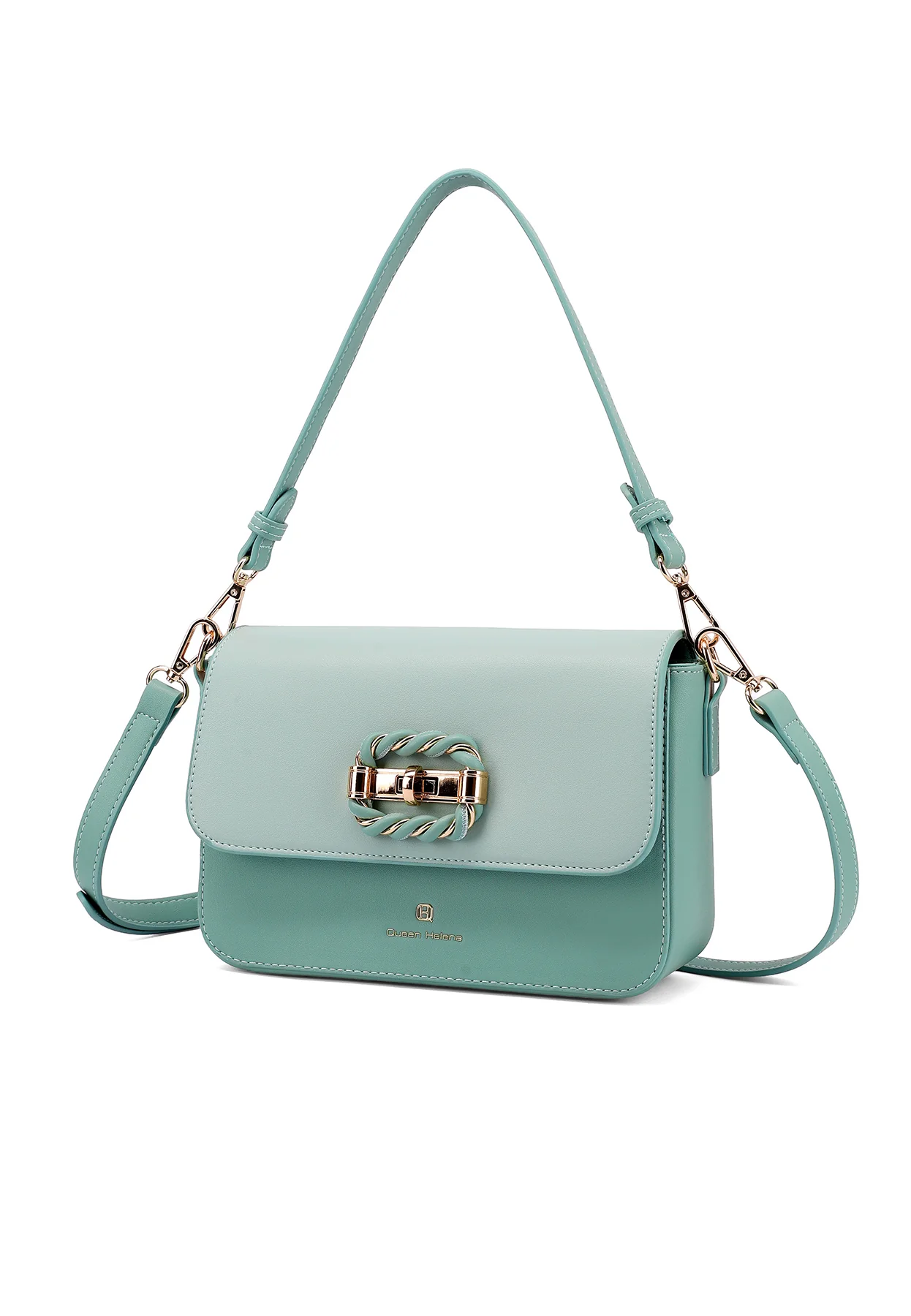 Borsa a spalla con fibbia decorativa e tracolla M1106 - Image 9