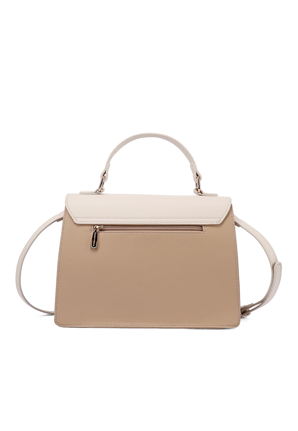 Borsa a mano elegante bicolore con fibbia e manico M1108 - Image 11