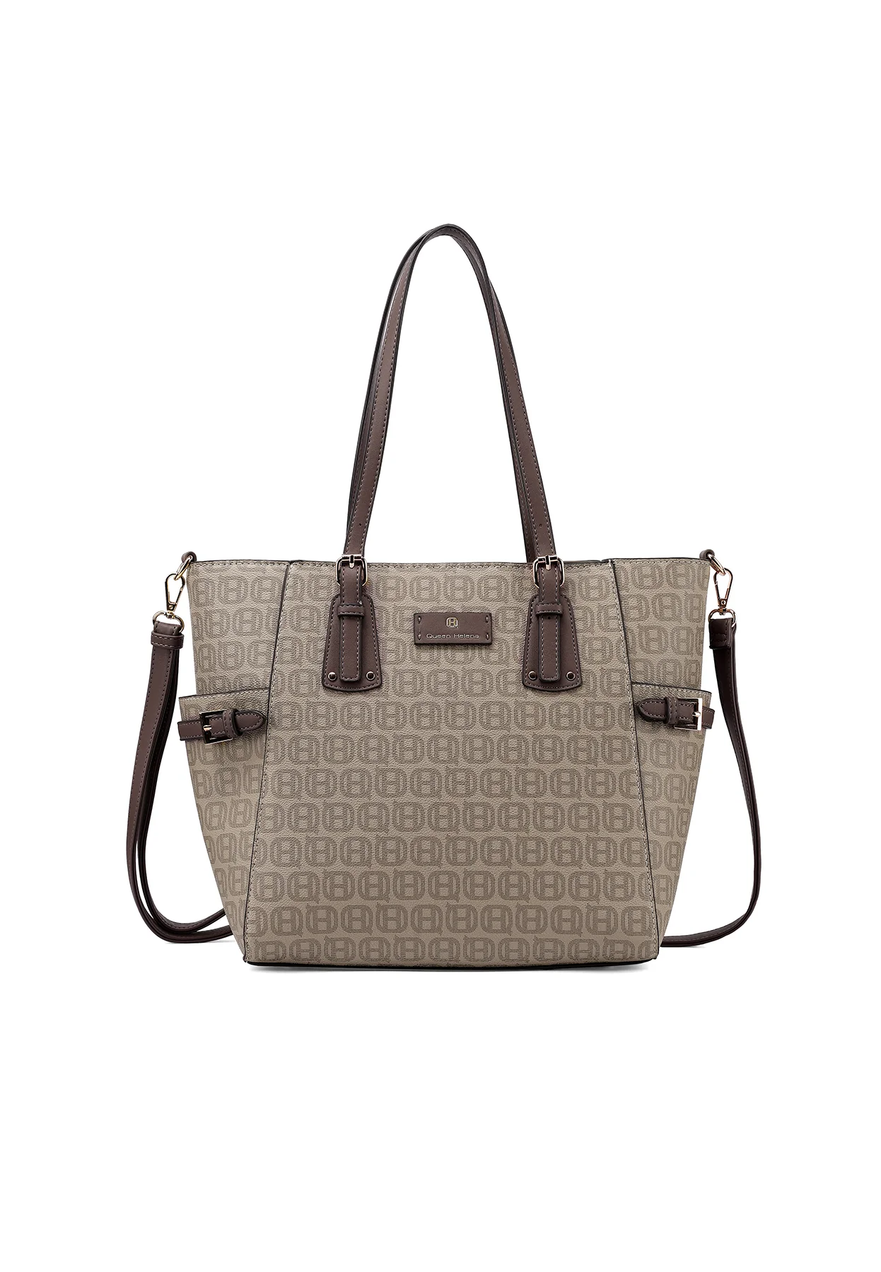 Borsa shopper con stampa logo e tracolla M1110 - Image 2
