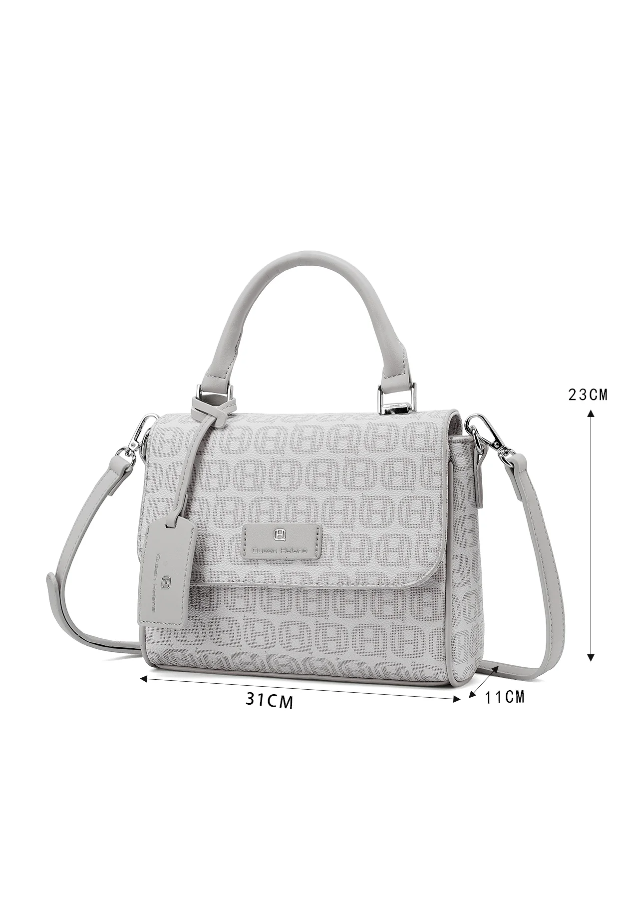 Borsa a mano con stampa logo e tracolla M1113 - Image 16