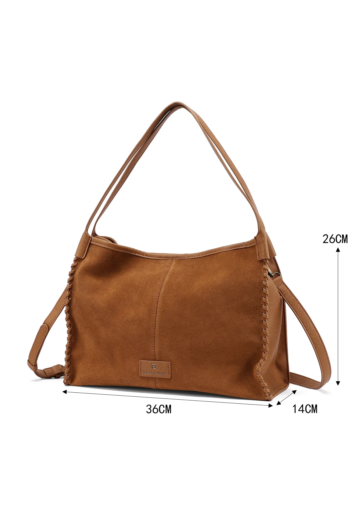 Borsa a spalla morbida con tracolla e dettagli intrecciati M1116 - Image 16