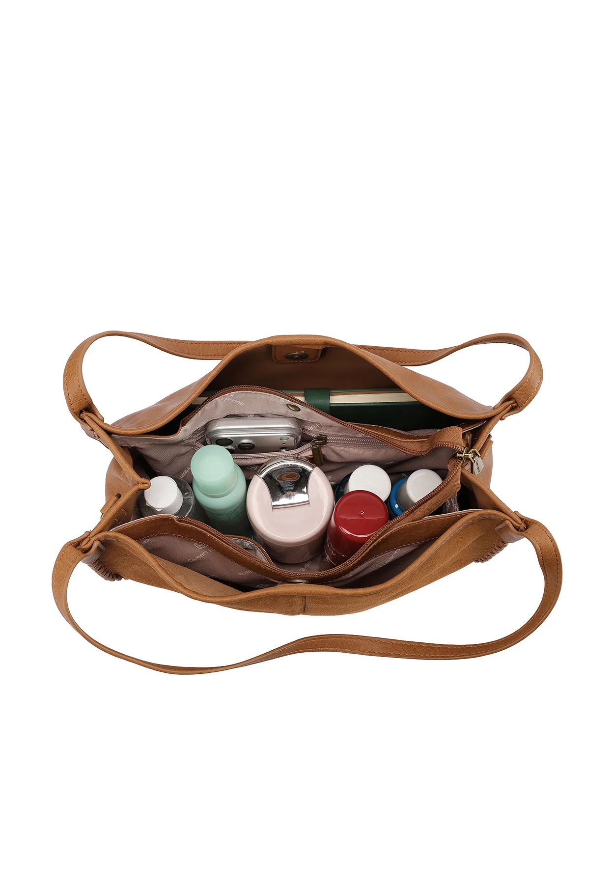 Borsa a spalla morbida con tracolla e dettagli intrecciati M1116 - Image 18