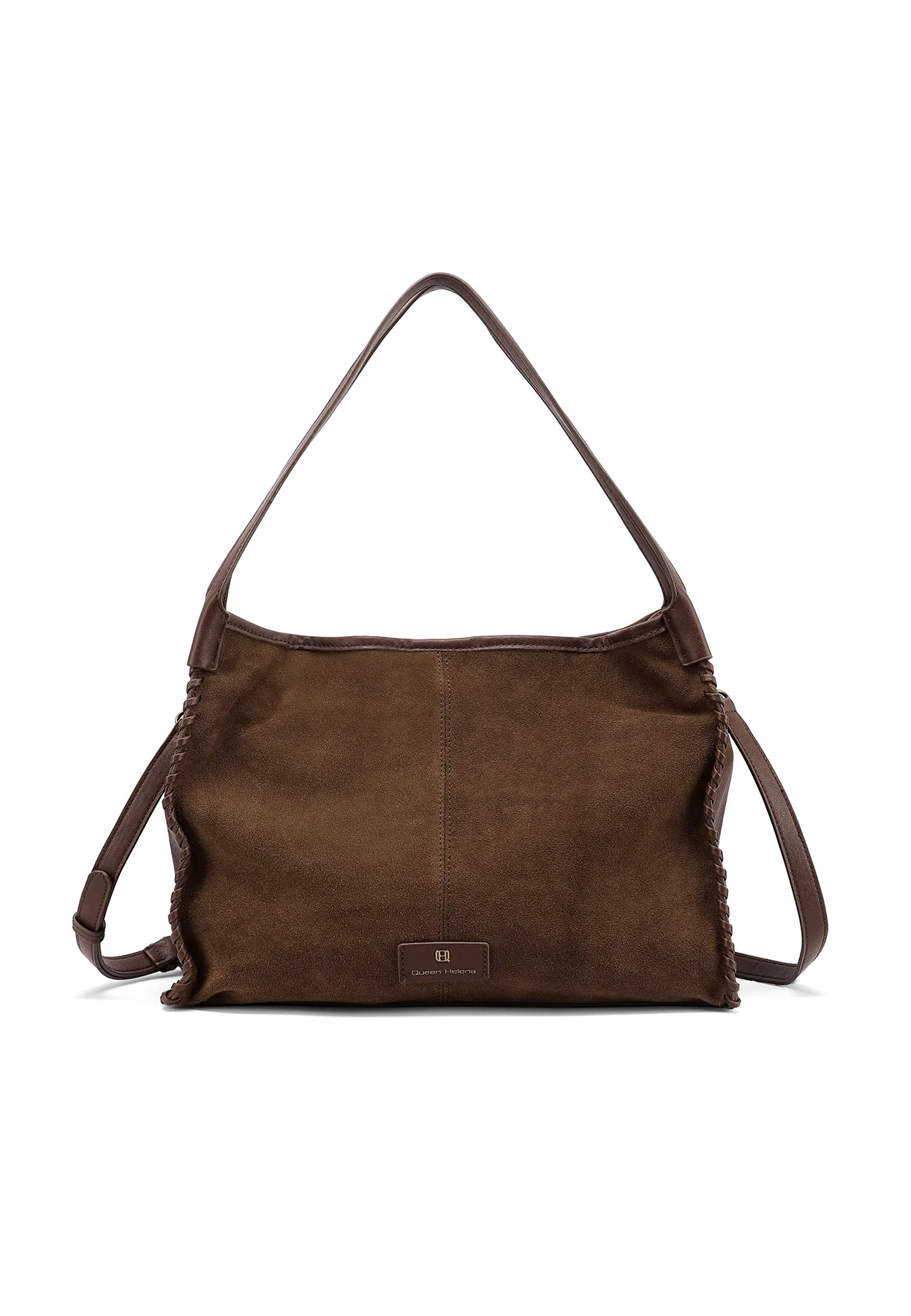 Borsa a spalla morbida con tracolla e dettagli intrecciati M1116 - Image 2