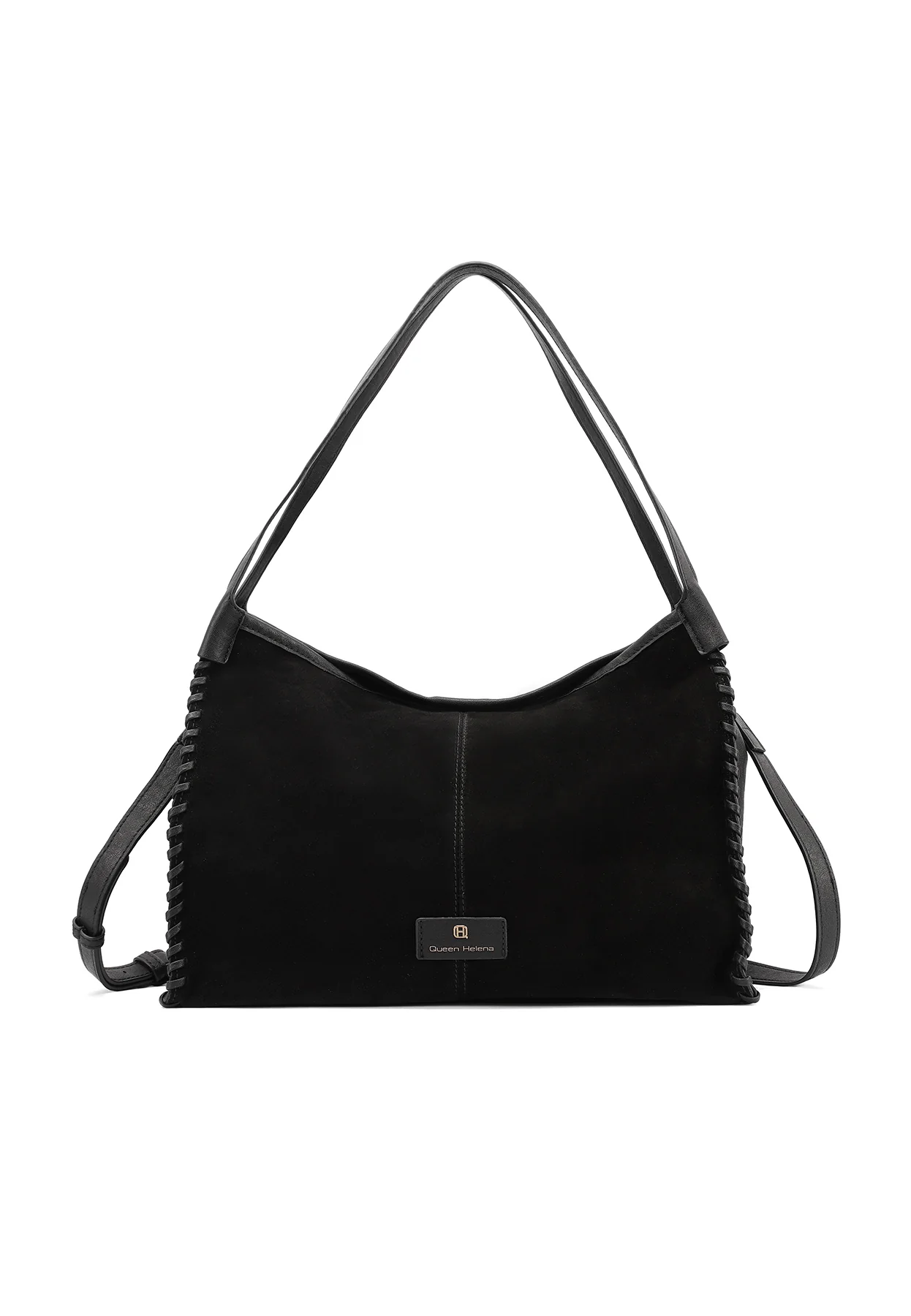 Borsa a spalla morbida con tracolla e dettagli intrecciati M1116 - Image 20