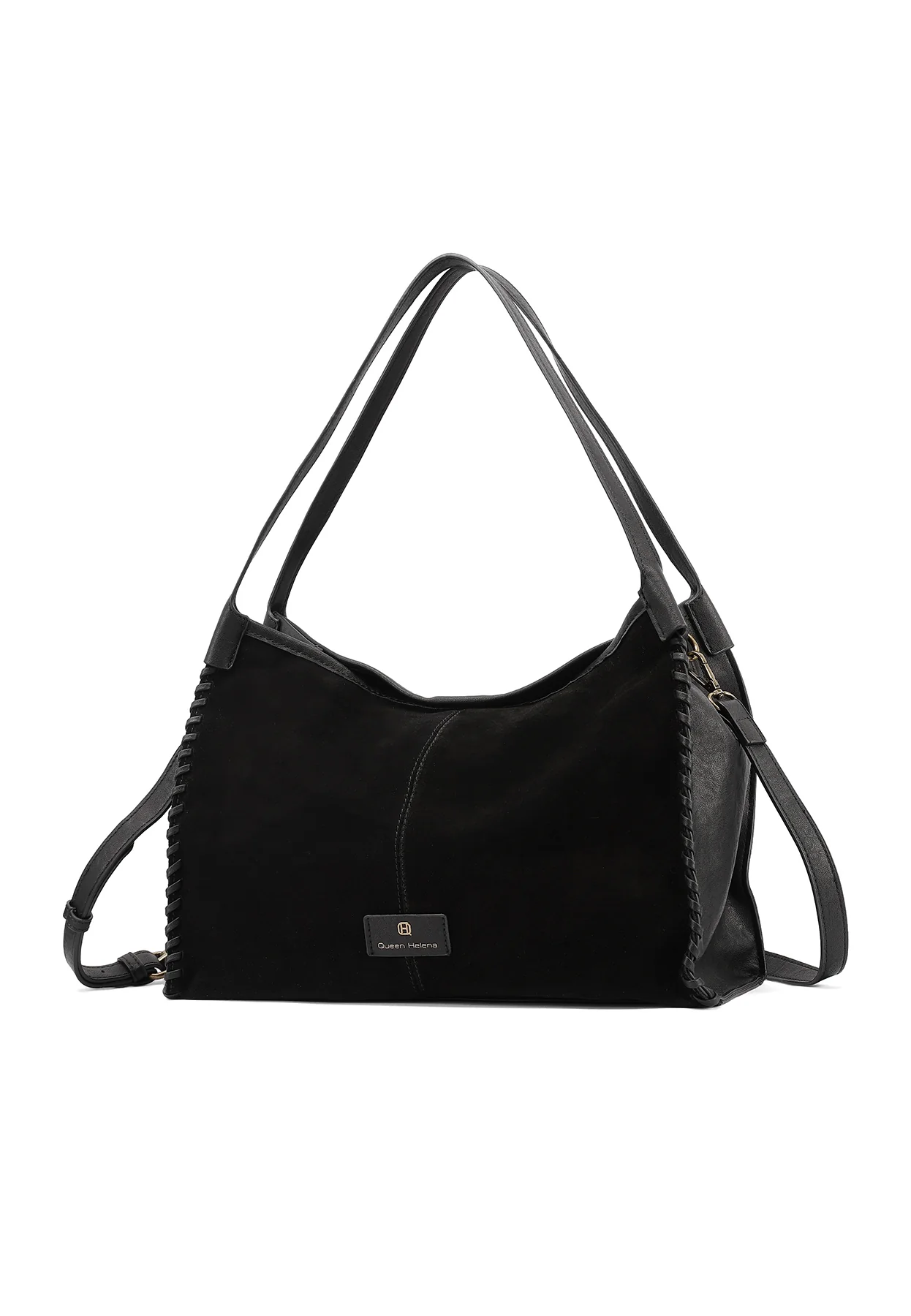 Borsa a spalla morbida con tracolla e dettagli intrecciati M1116 - Image 21