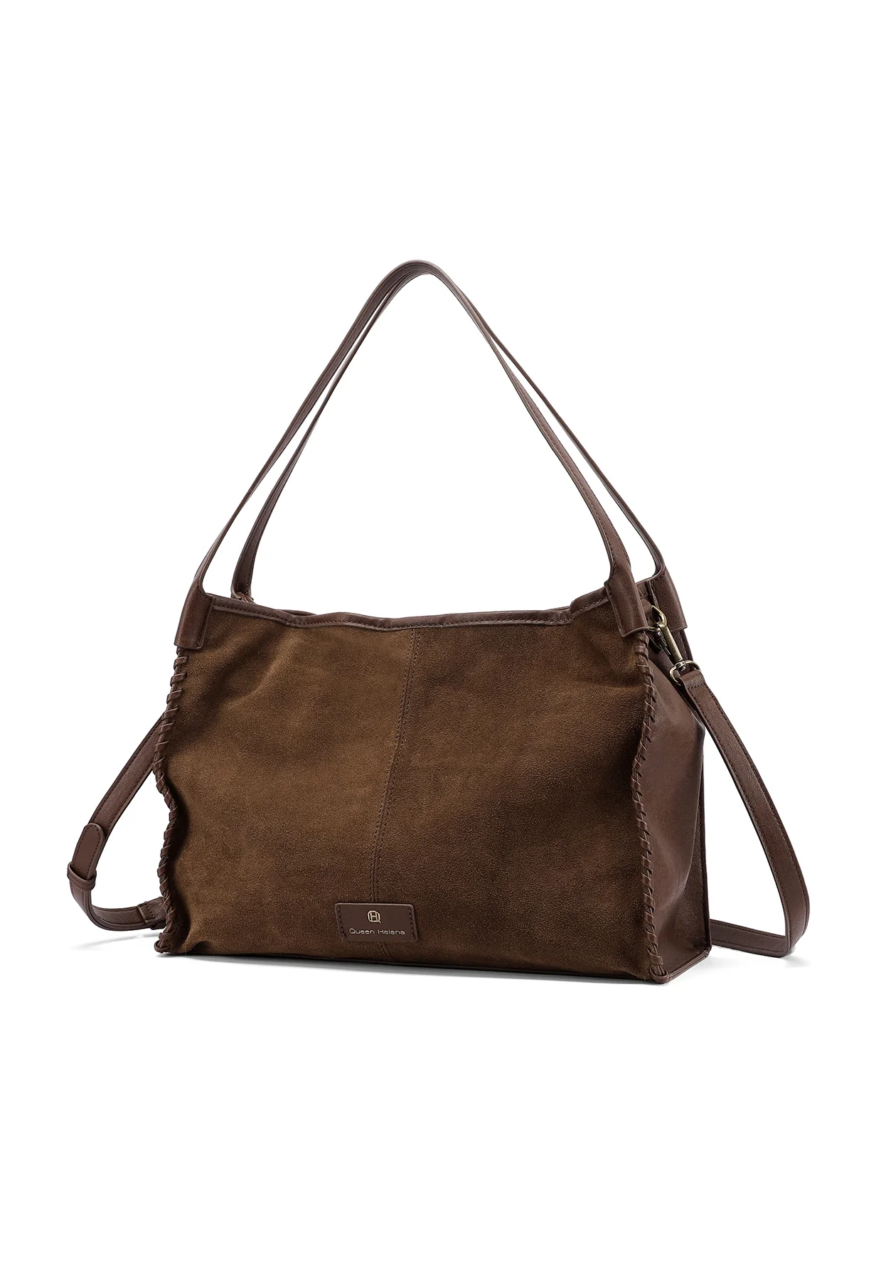 Borsa a spalla morbida con tracolla e dettagli intrecciati M1116 - Image 3