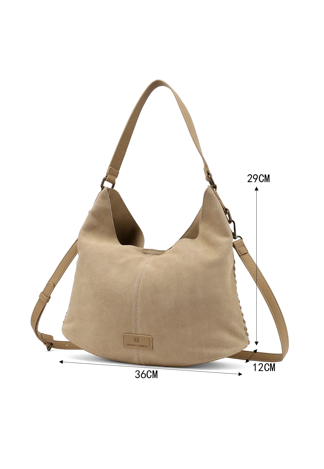 Borsa scamosciata a spalla morbida con tracolla M1117 - Image 10