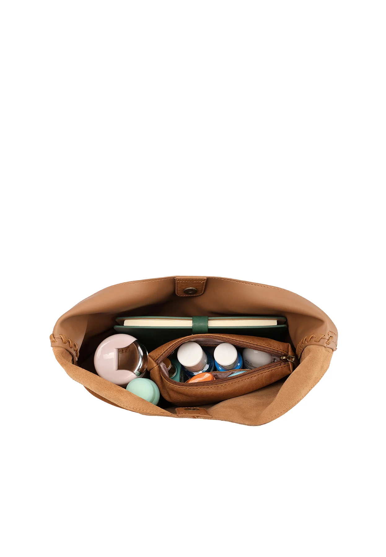 Borsa scamosciata a spalla morbida con tracolla M1117 - Image 18