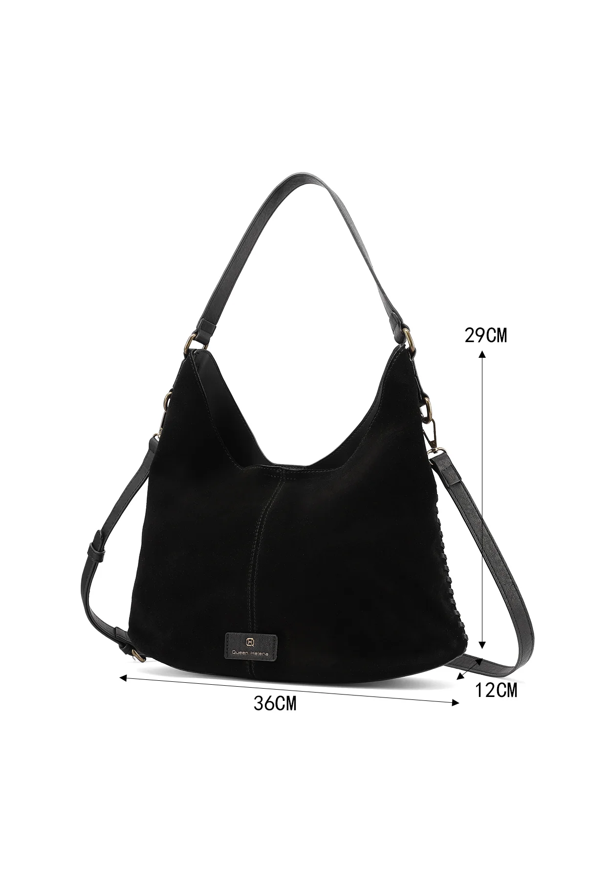 Borsa scamosciata a spalla morbida con tracolla M1117 - Image 22