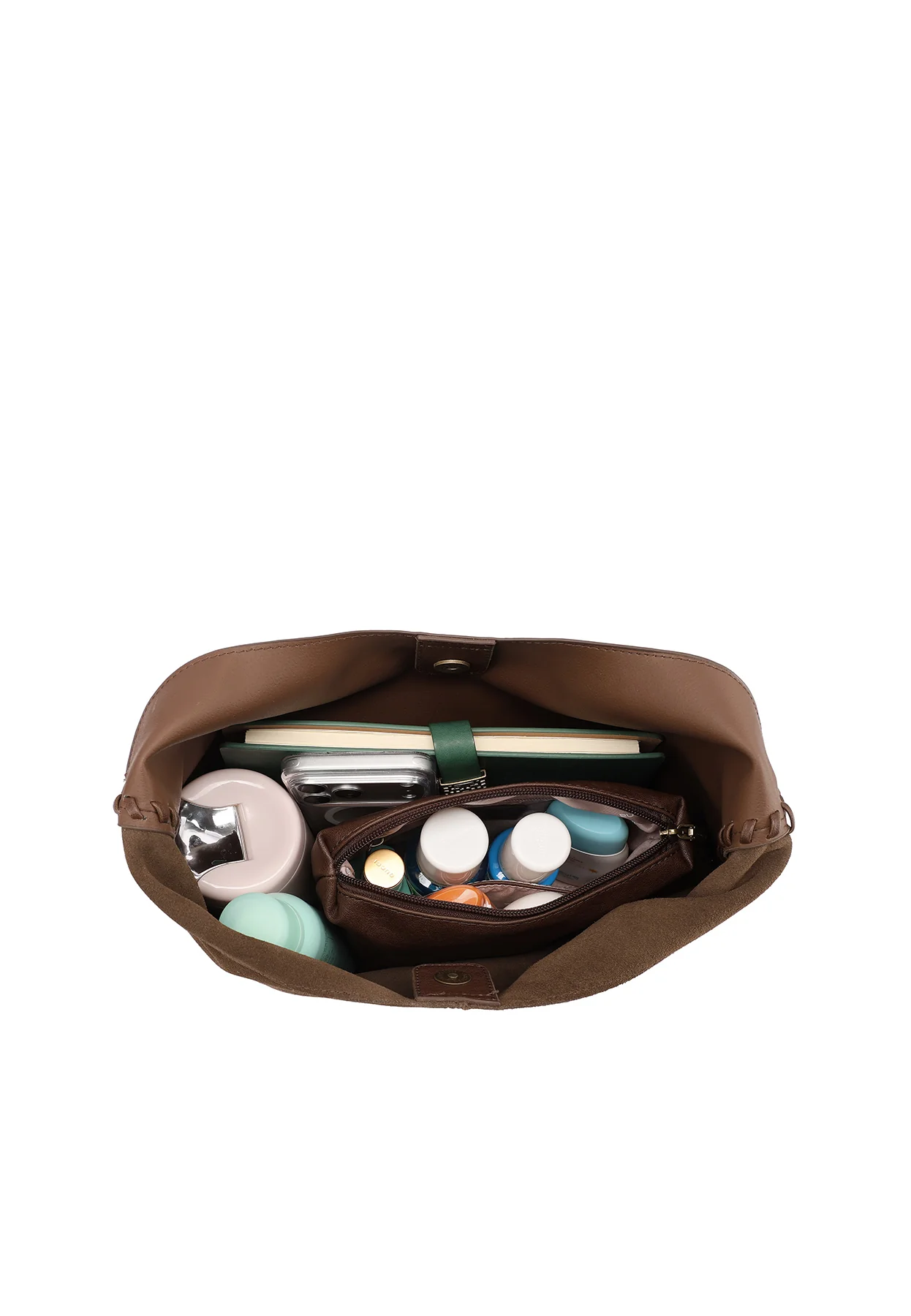 Borsa scamosciata a spalla morbida con tracolla M1117 - Image 6