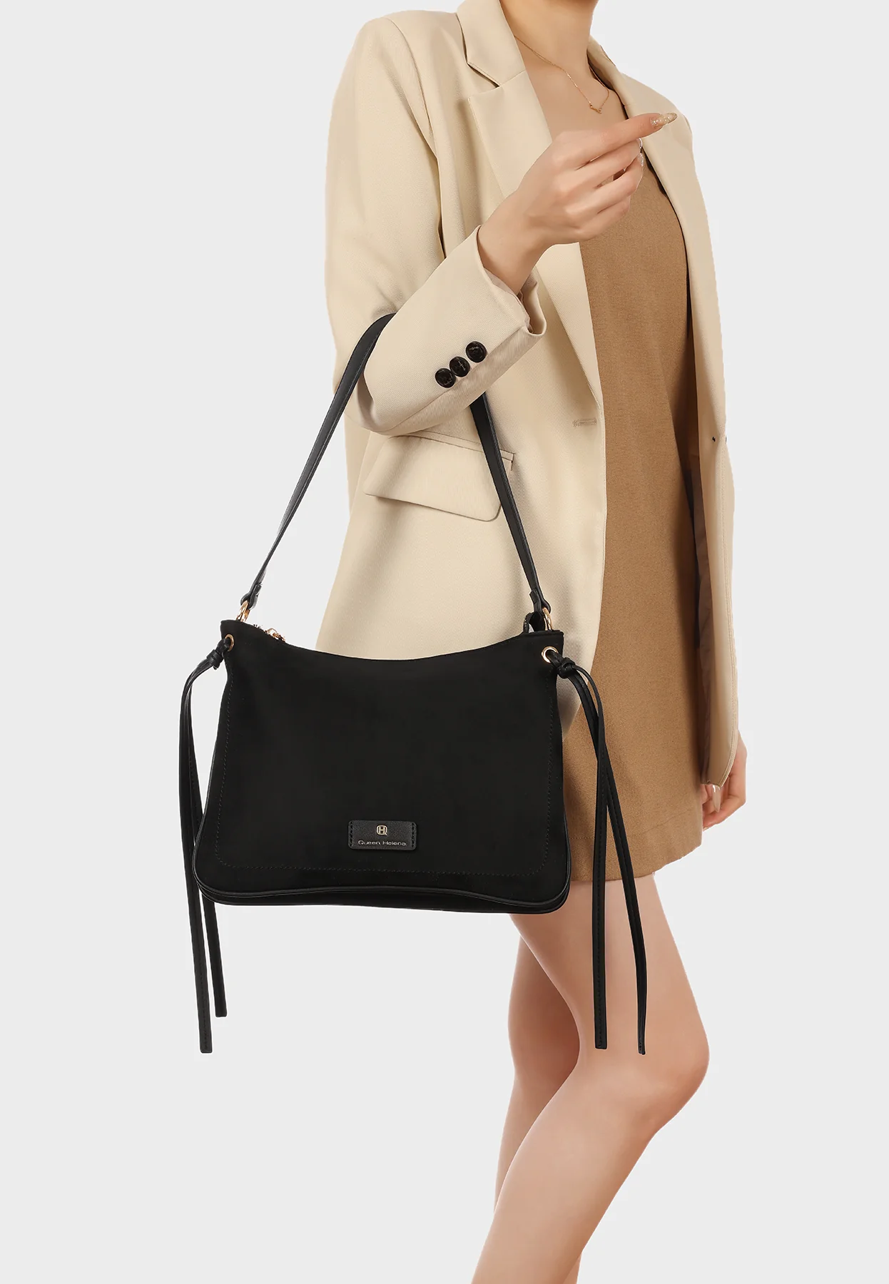 Borsa a spalla morbida con tracolla regolabile M1118 - Image 25