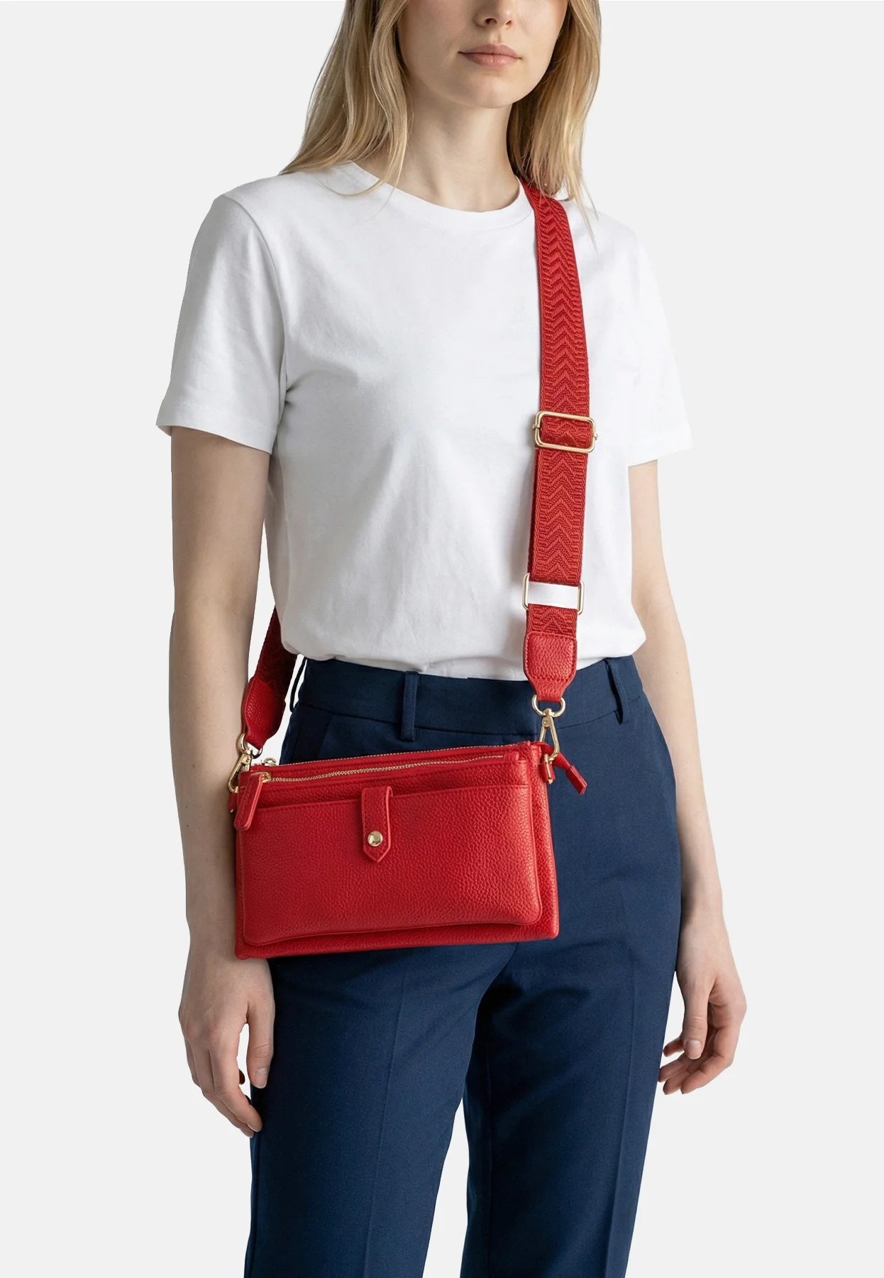 Borsa a tracolla compatta con zip e tasche – PF22-9 - Image 36
