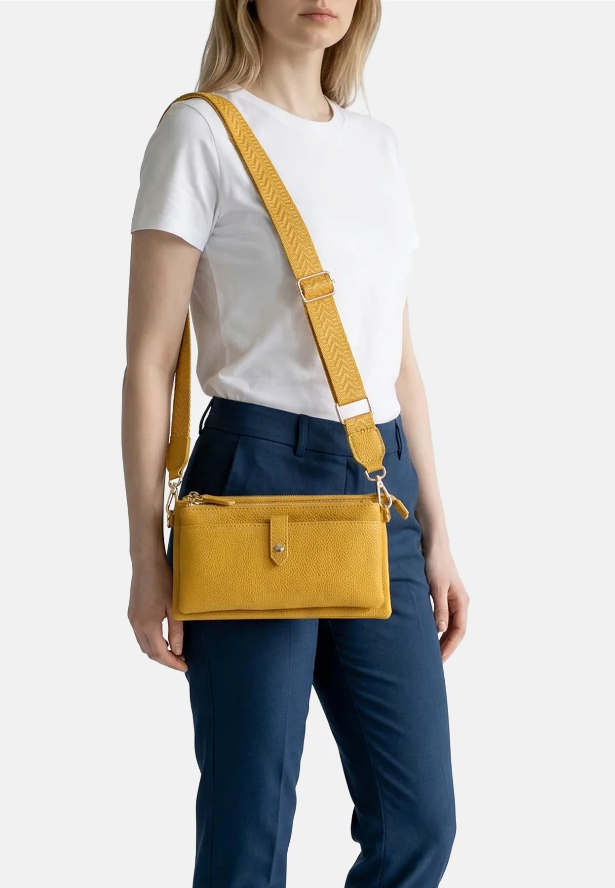 Borsa a tracolla compatta con zip e tasche – PF22-9 - Image 46