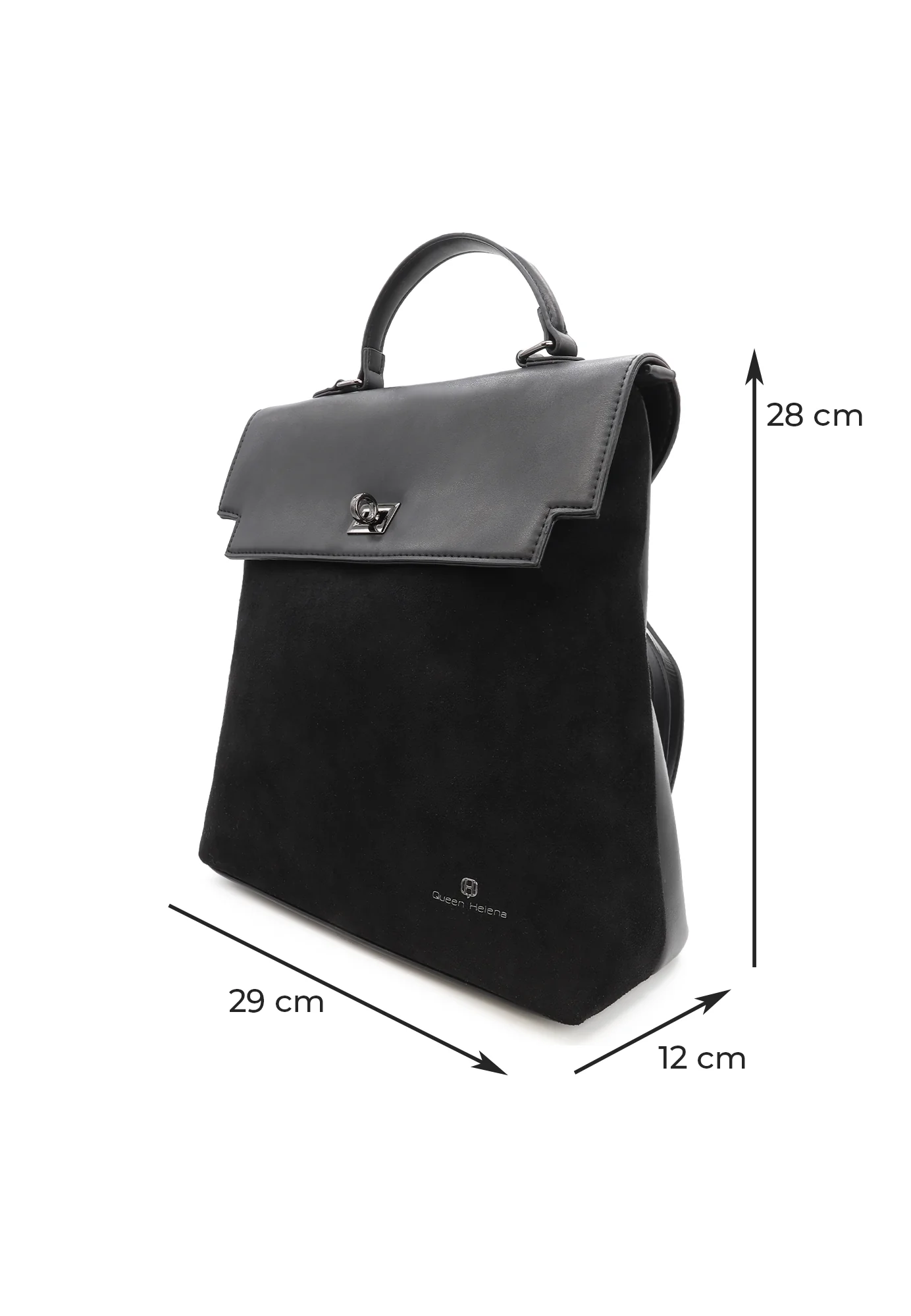 Zaino da donna in ecopelle e camoscio con manico superiore LW198 - Image 8