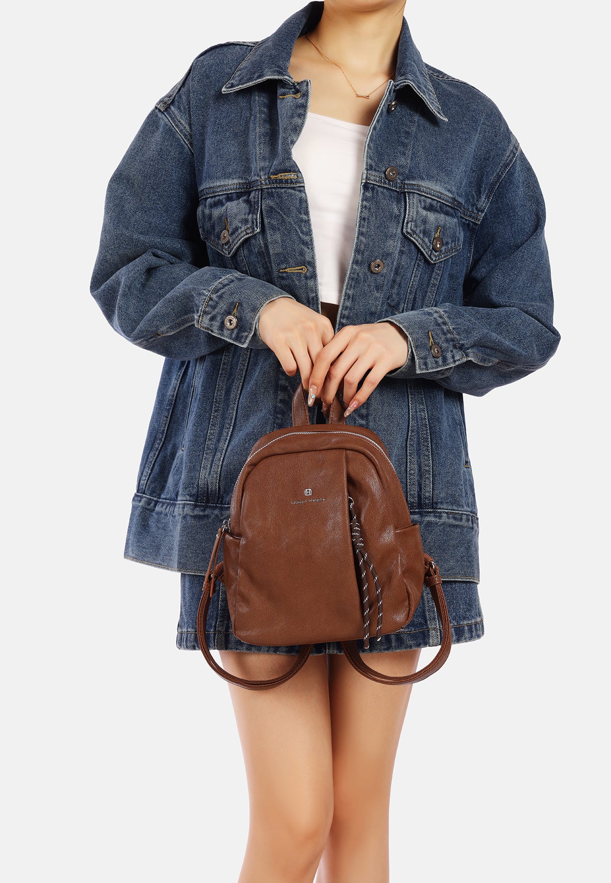 Zainetto donna in ecopelle con tasche laterali M1076 - Image 13