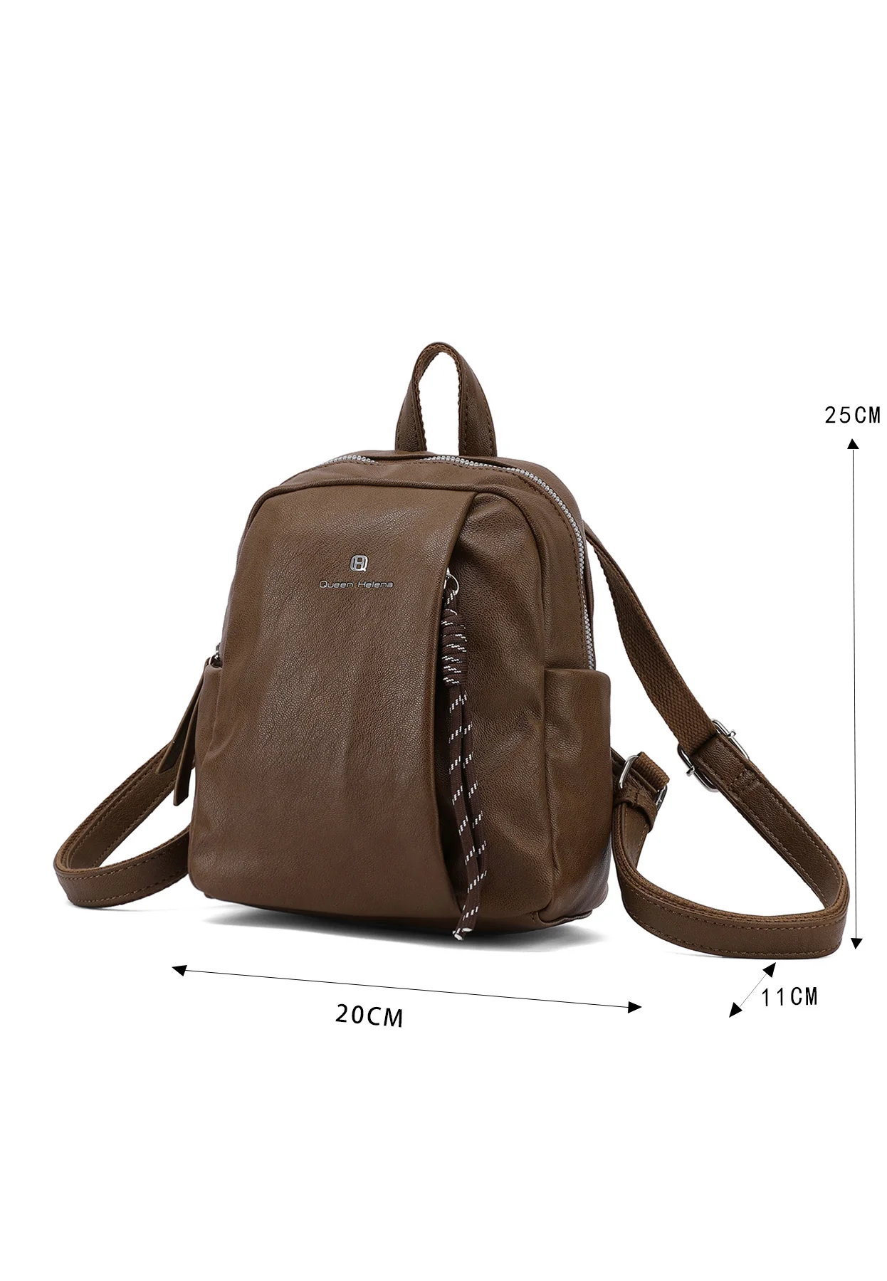 Zainetto donna in ecopelle con tasche laterali M1076 - Image 4