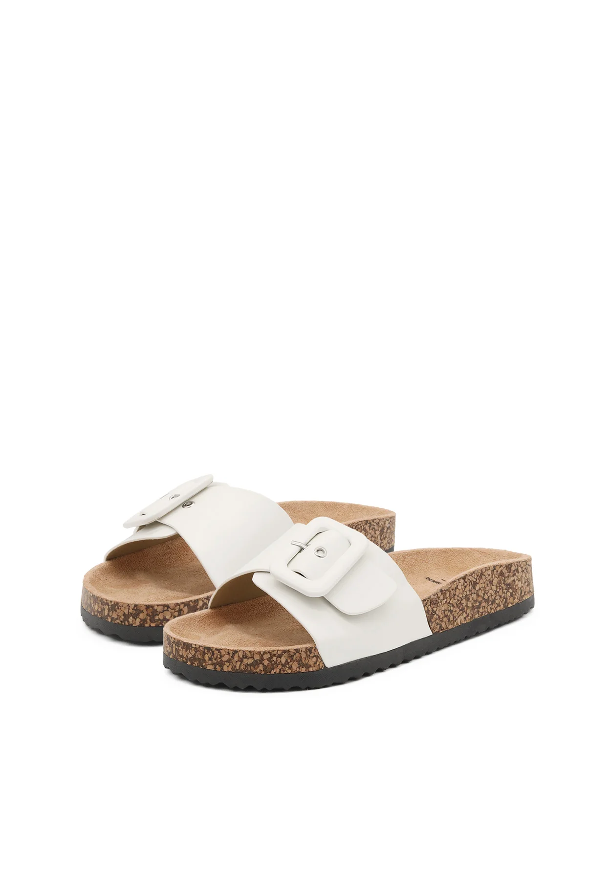 Ciabatte donna beige con suola effetto sughero R241 - Image 24