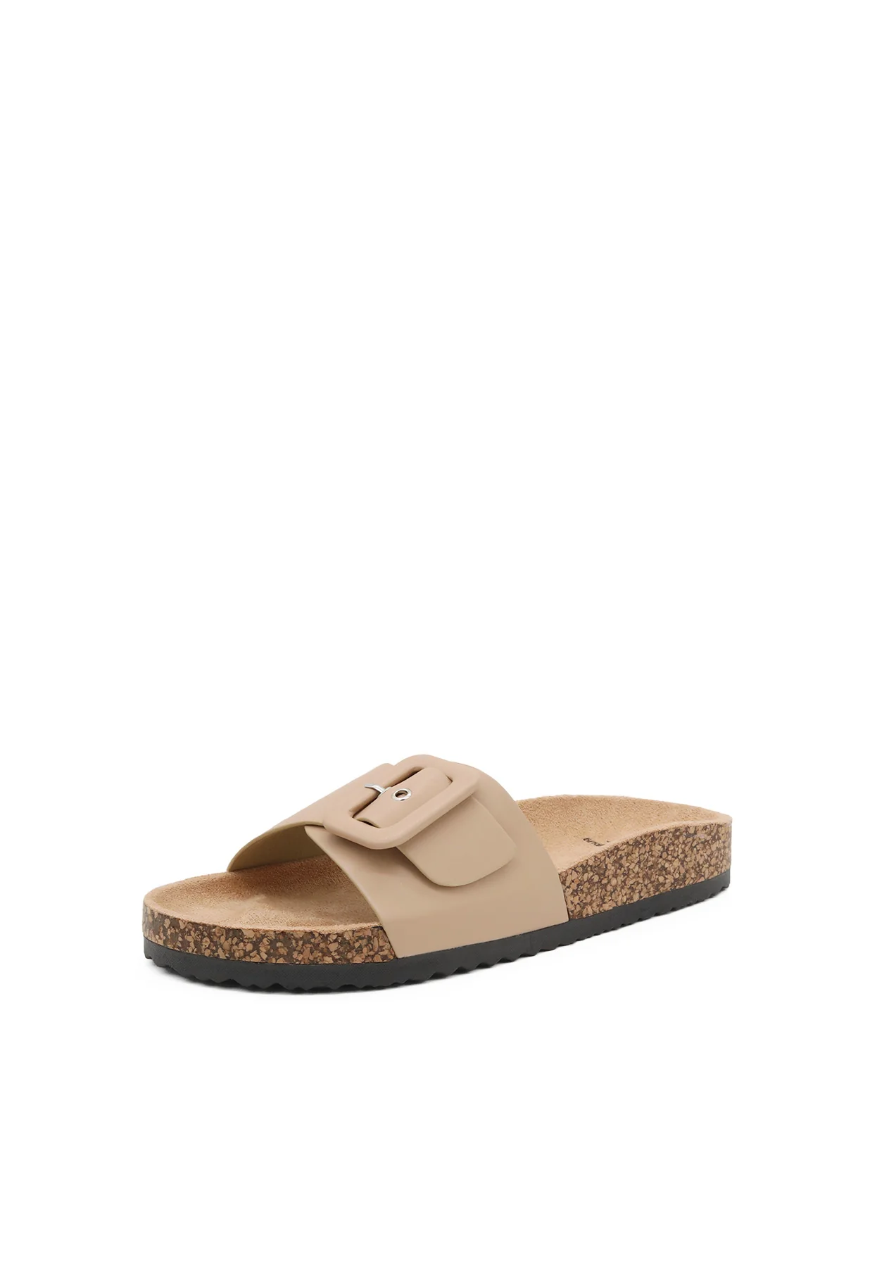 Ciabatte donna beige con suola effetto sughero R241 - Image 4