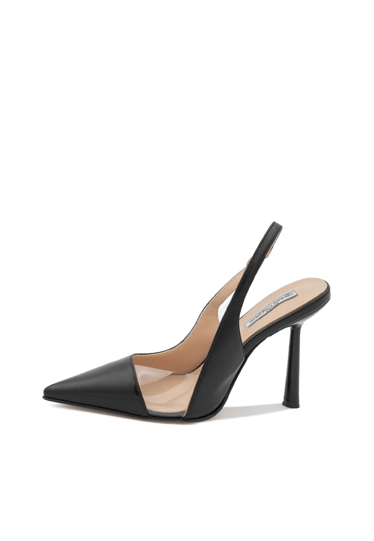 Décolleté slingback con inserto trasparente K3159 - Image 2