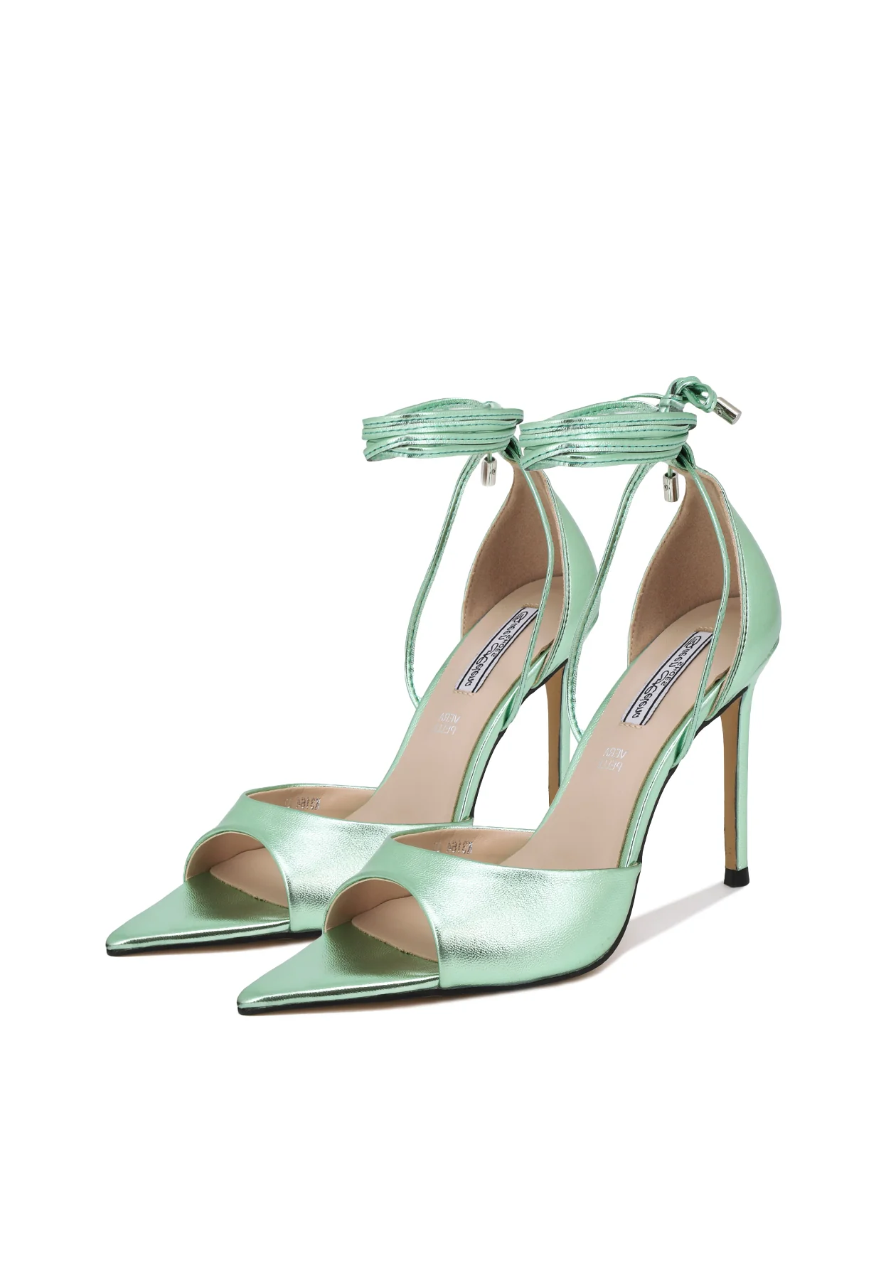 Décolleté slingback con lacci alla caviglia K3164 - Image 17