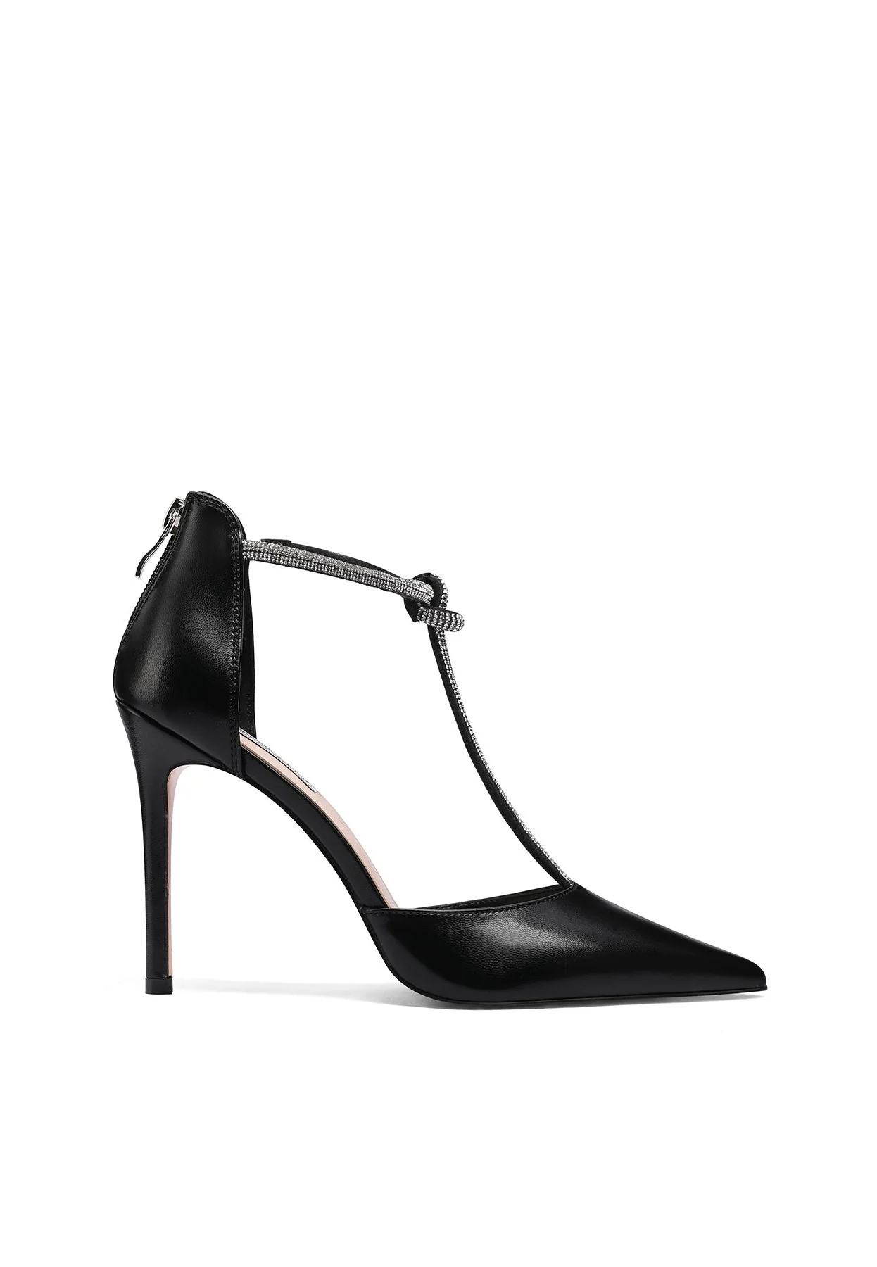 Décolleté gioiello slingback con T-bar in strass K3217 - Image 2