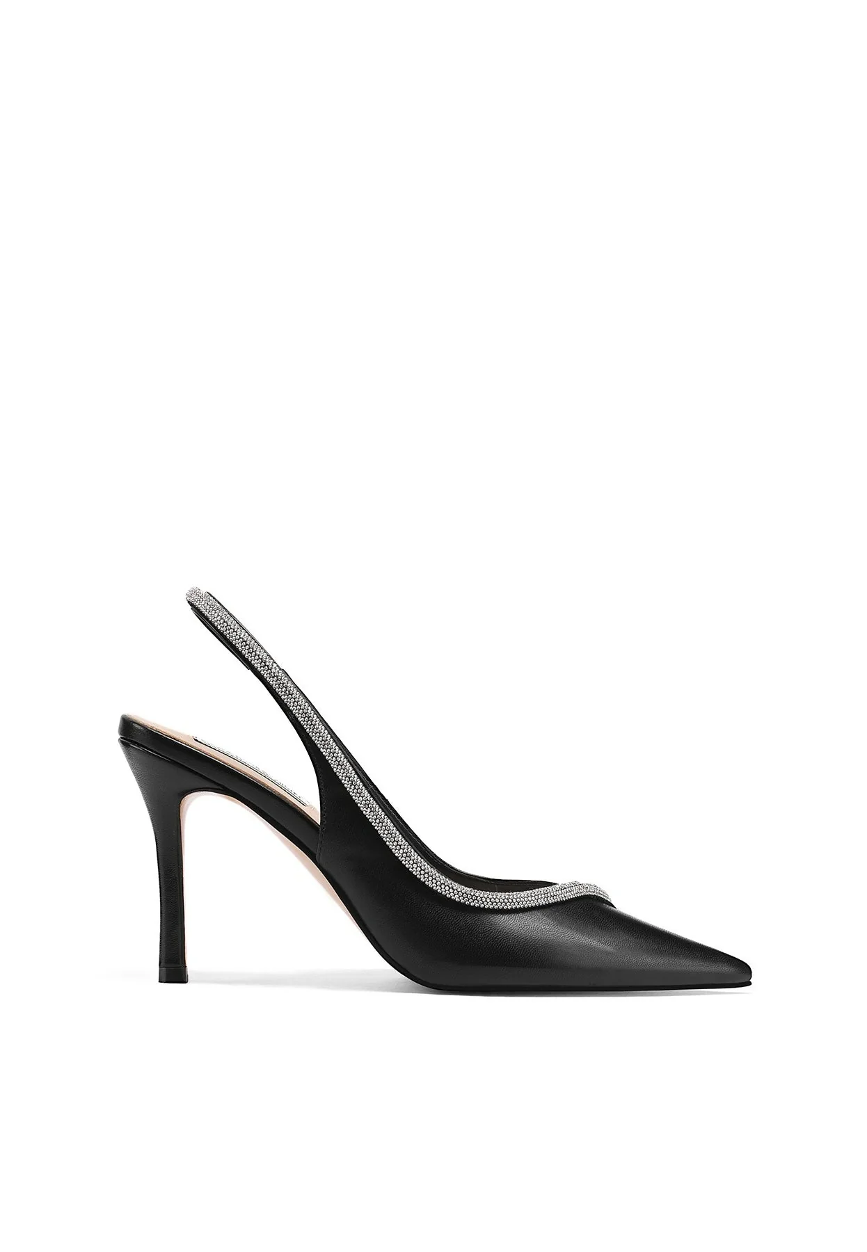 Decolleté slingback con strass e tacco alto K3291 - Image 2
