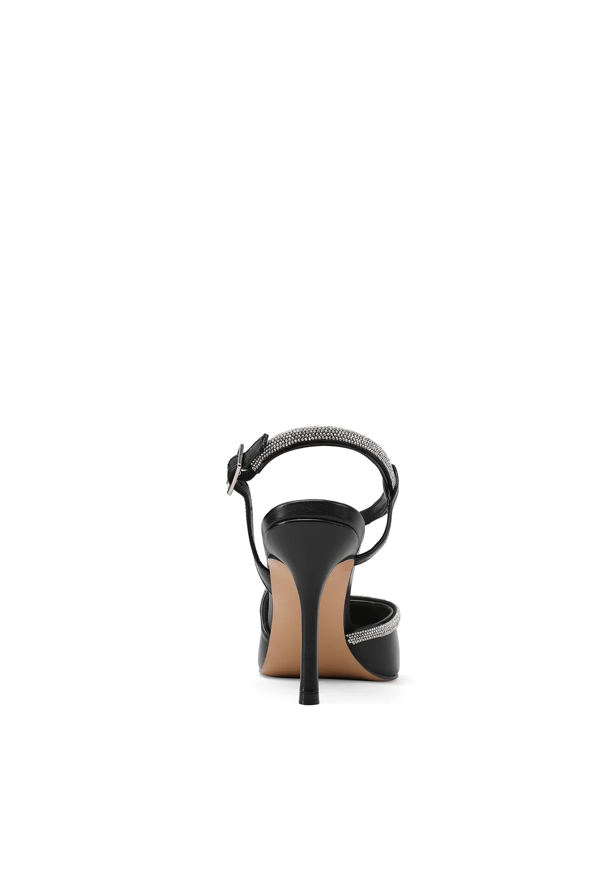 Décolleté a punta con profilo strass e slingback K3292 - Image 5