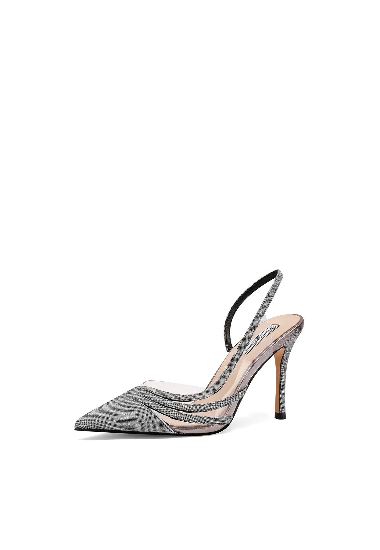 Décolleté slingback con inserti trasparenti e tacco alto K3294 - Image 3