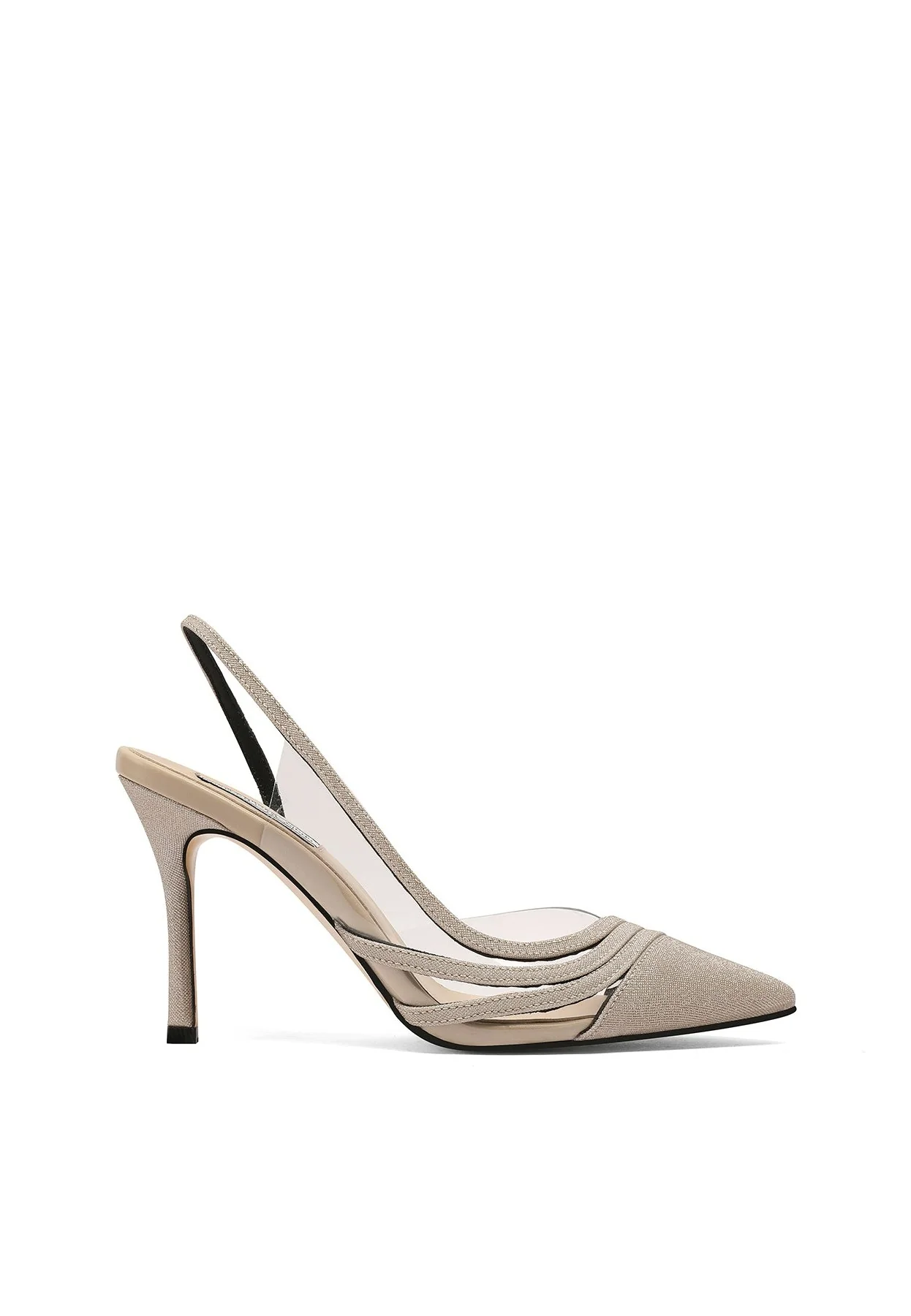 Décolleté slingback con inserti trasparenti e tacco alto K3294 - Image 9