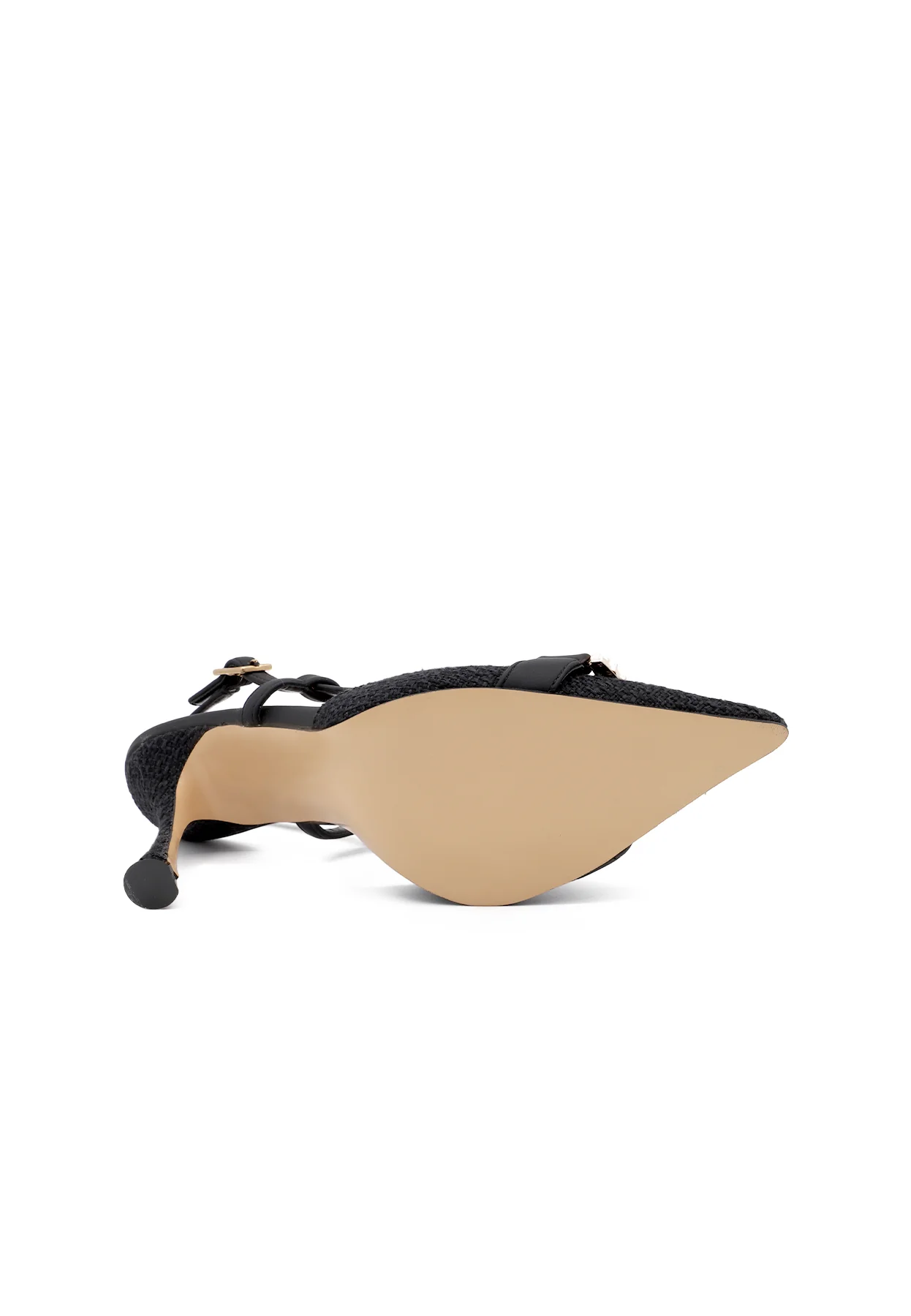 Dècolletè Slingback a punta in tessuto con fibbia gioiello K3311 - Image 10