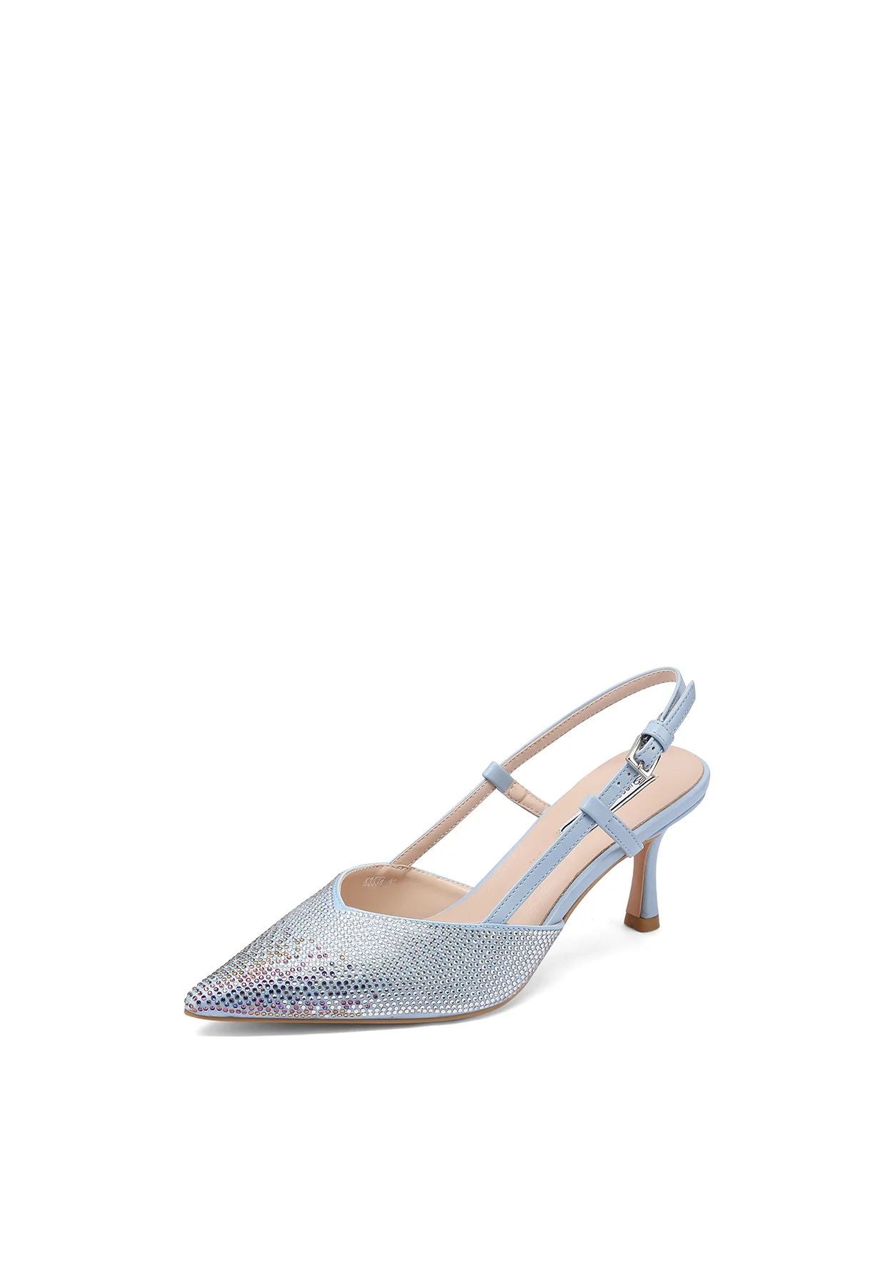 Dècolletè Slingback a punta con strass bicolore K3334 - Image 10