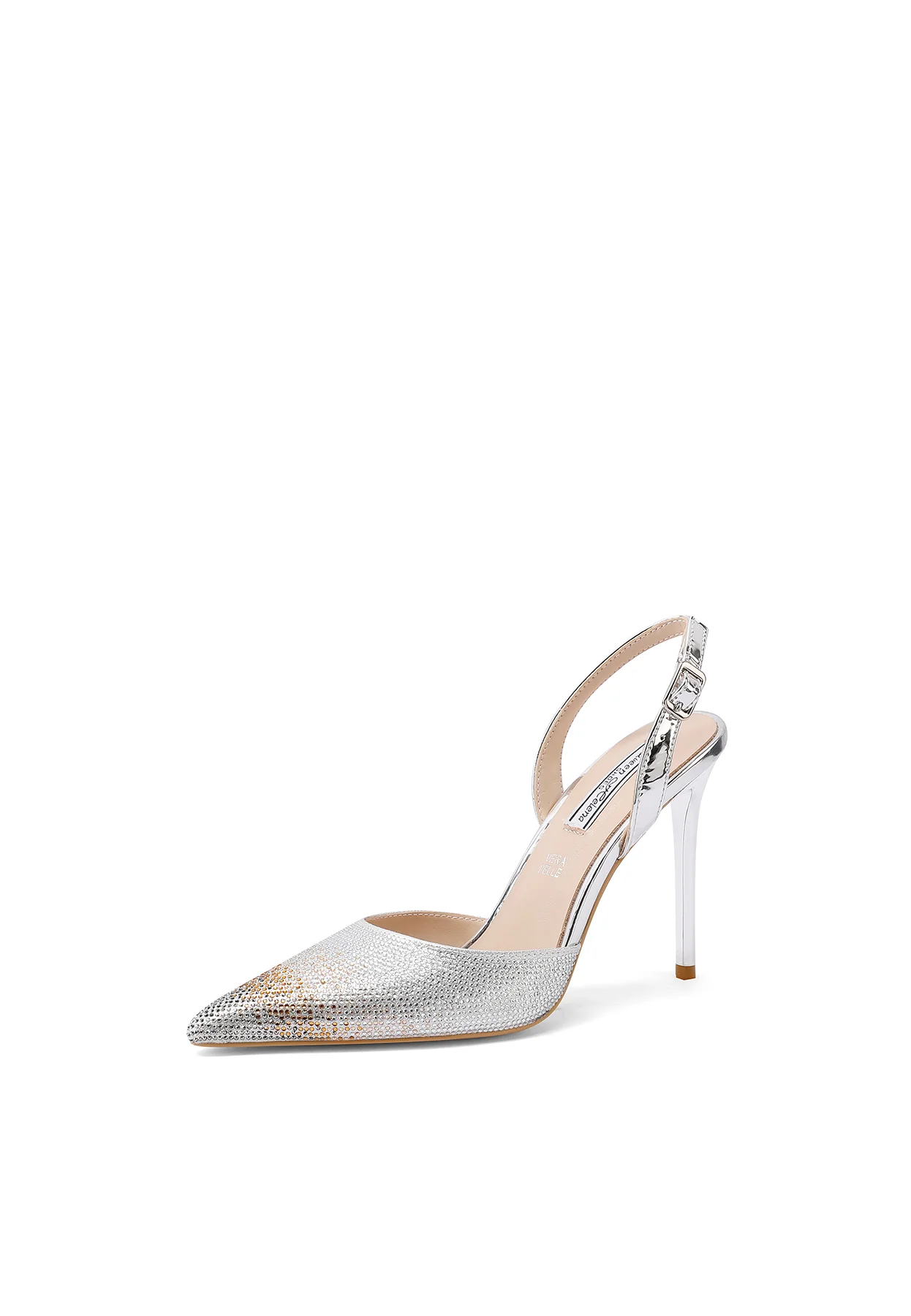 Décolleté slingback a punta con micro strass K3336 - Image 10
