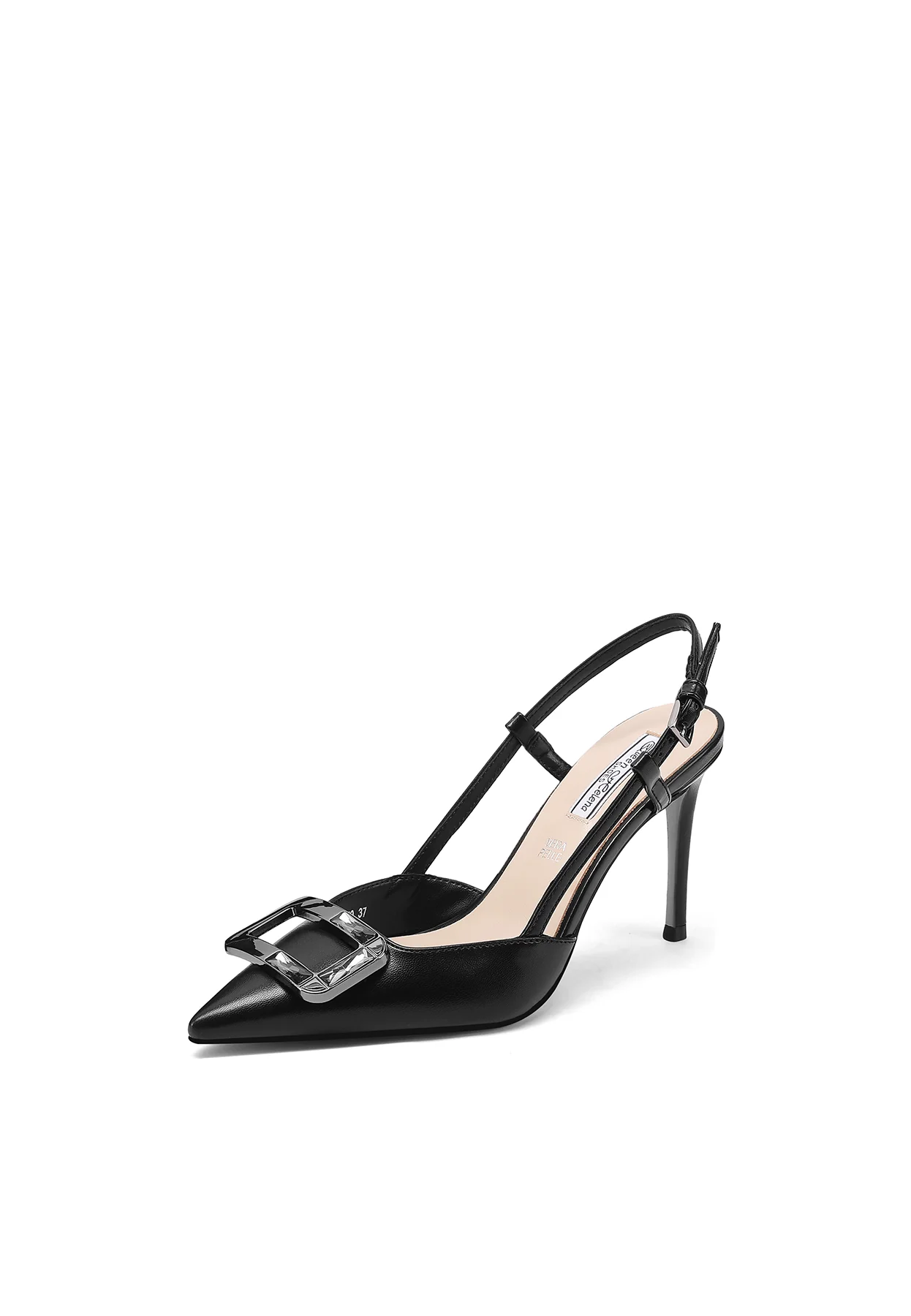 Dècolletè Slingback a punta con maxi fibbia e tacco alto K3350 - Image 10