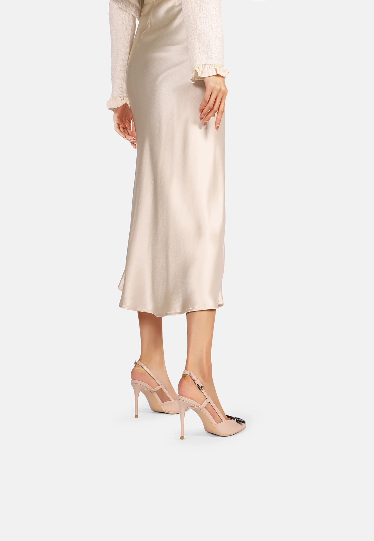 Dècolletè Slingback a punta con maxi fibbia e tacco alto K3350 - Image 7